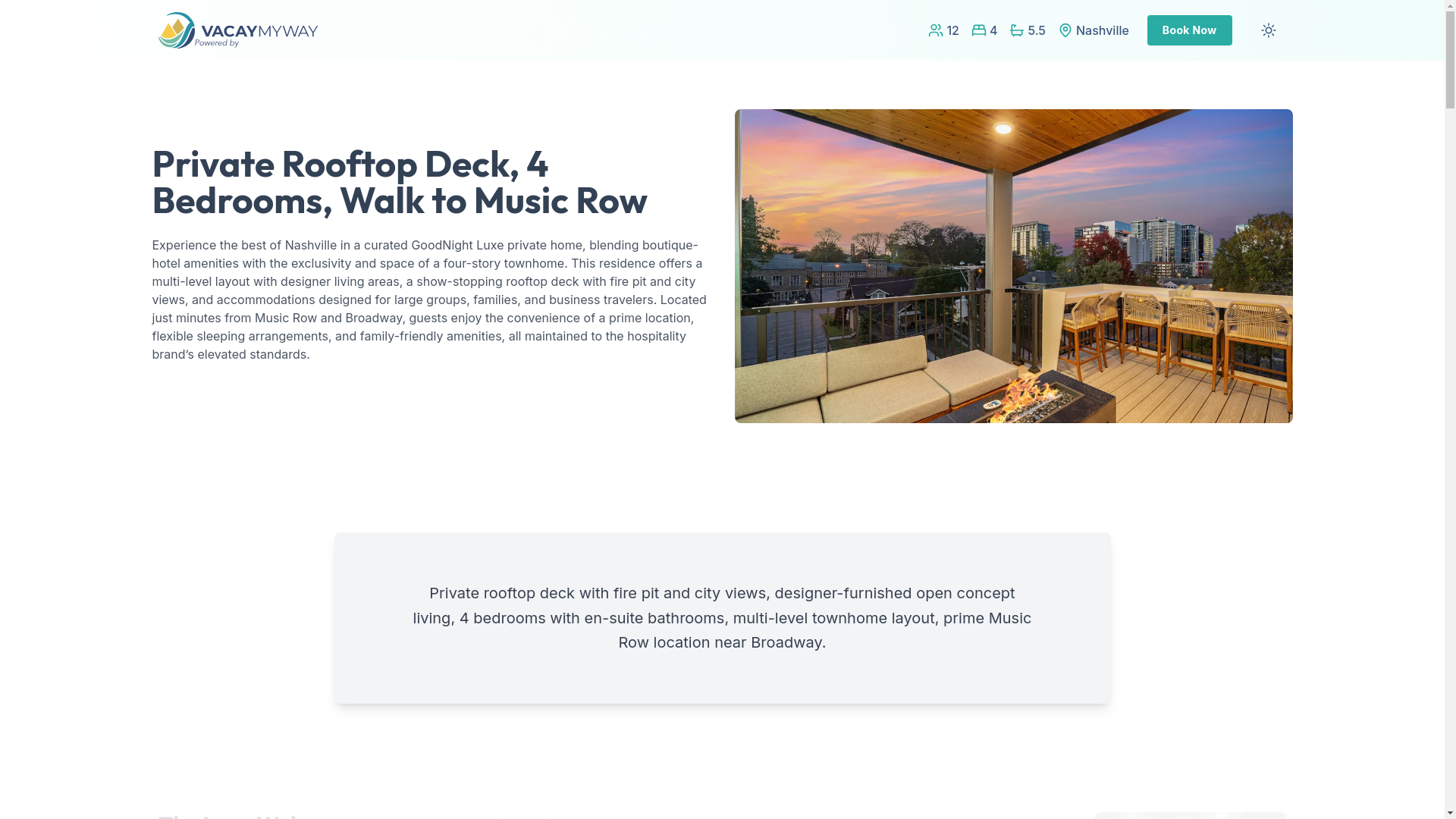 website screenshot of https://musicrowview.house/