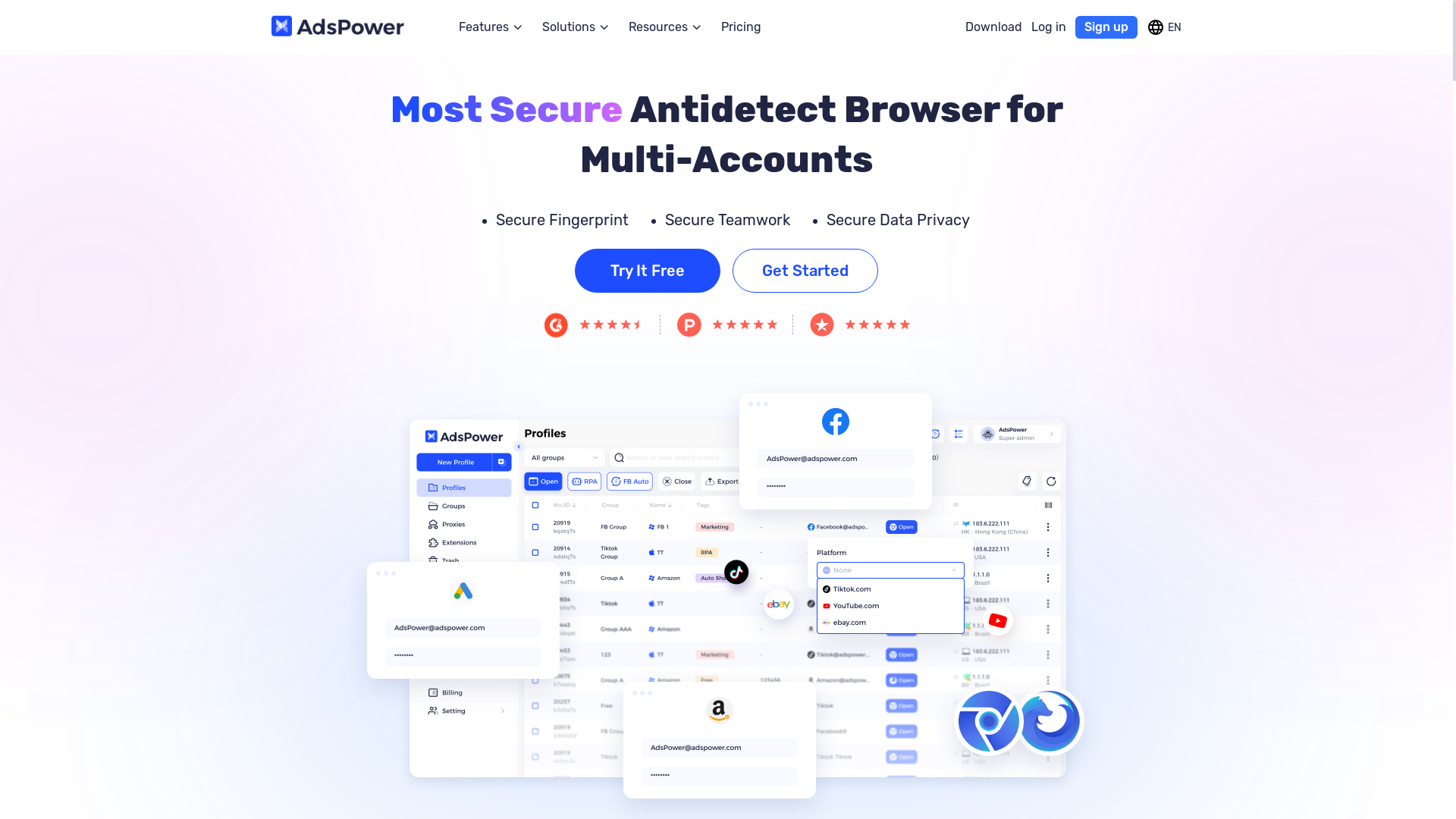 website screenshot of https://adspowerteam.com/