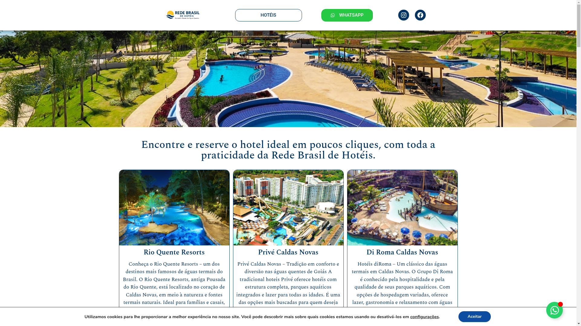website screenshot of https://baliparkluziania.com.br/