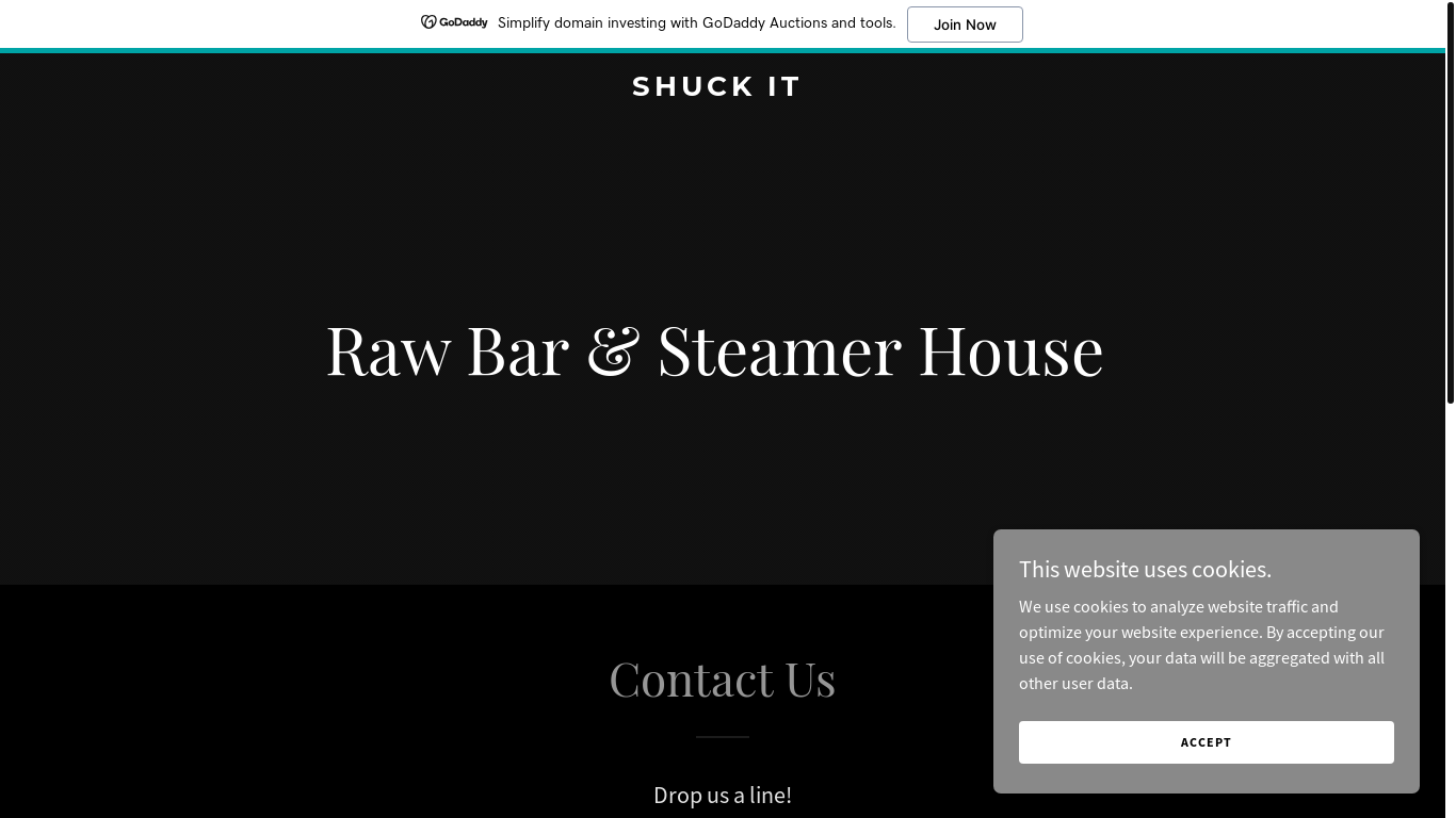 website screenshot of https://shuckitfl.com/