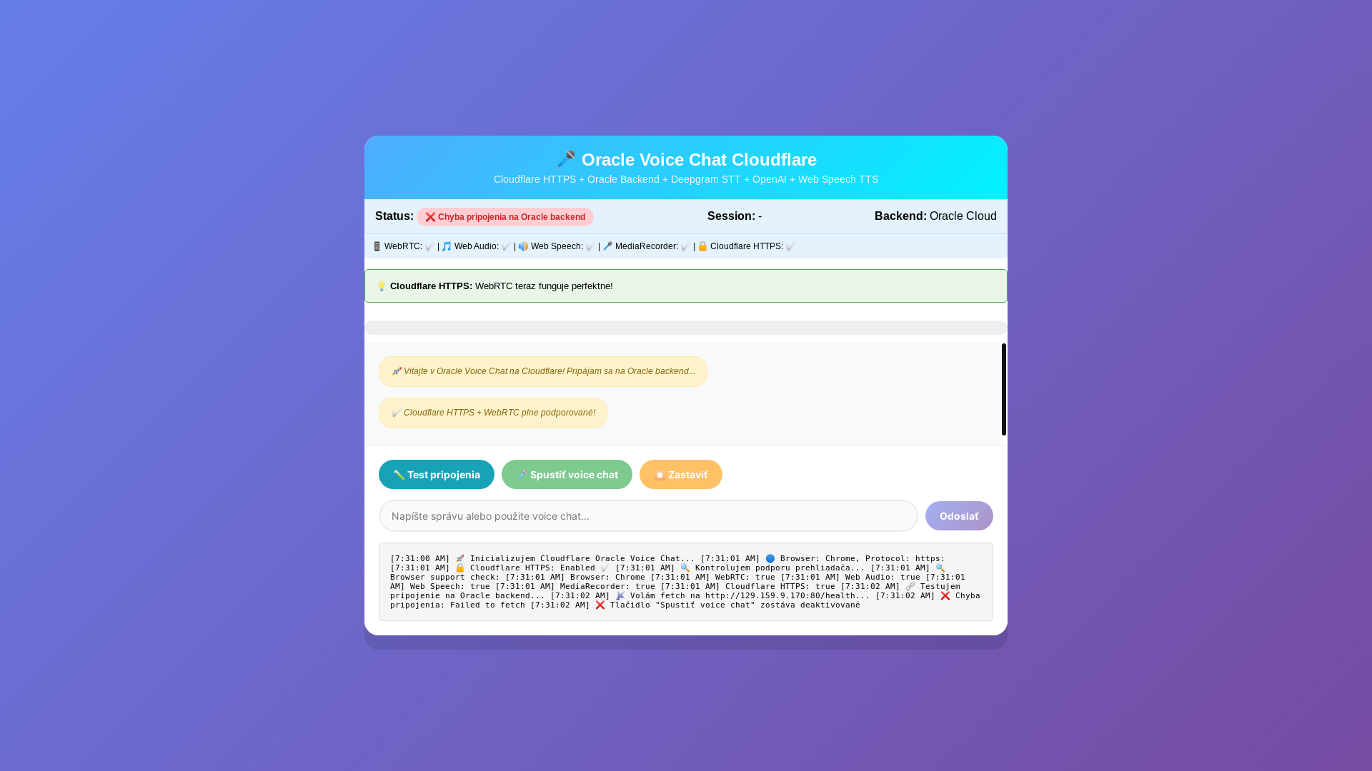 website screenshot of https://oracle-voice-chat.pages.dev/
