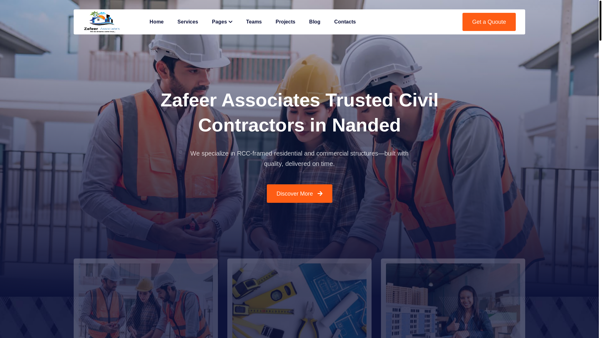 website screenshot of https://zafeerassociates.com/