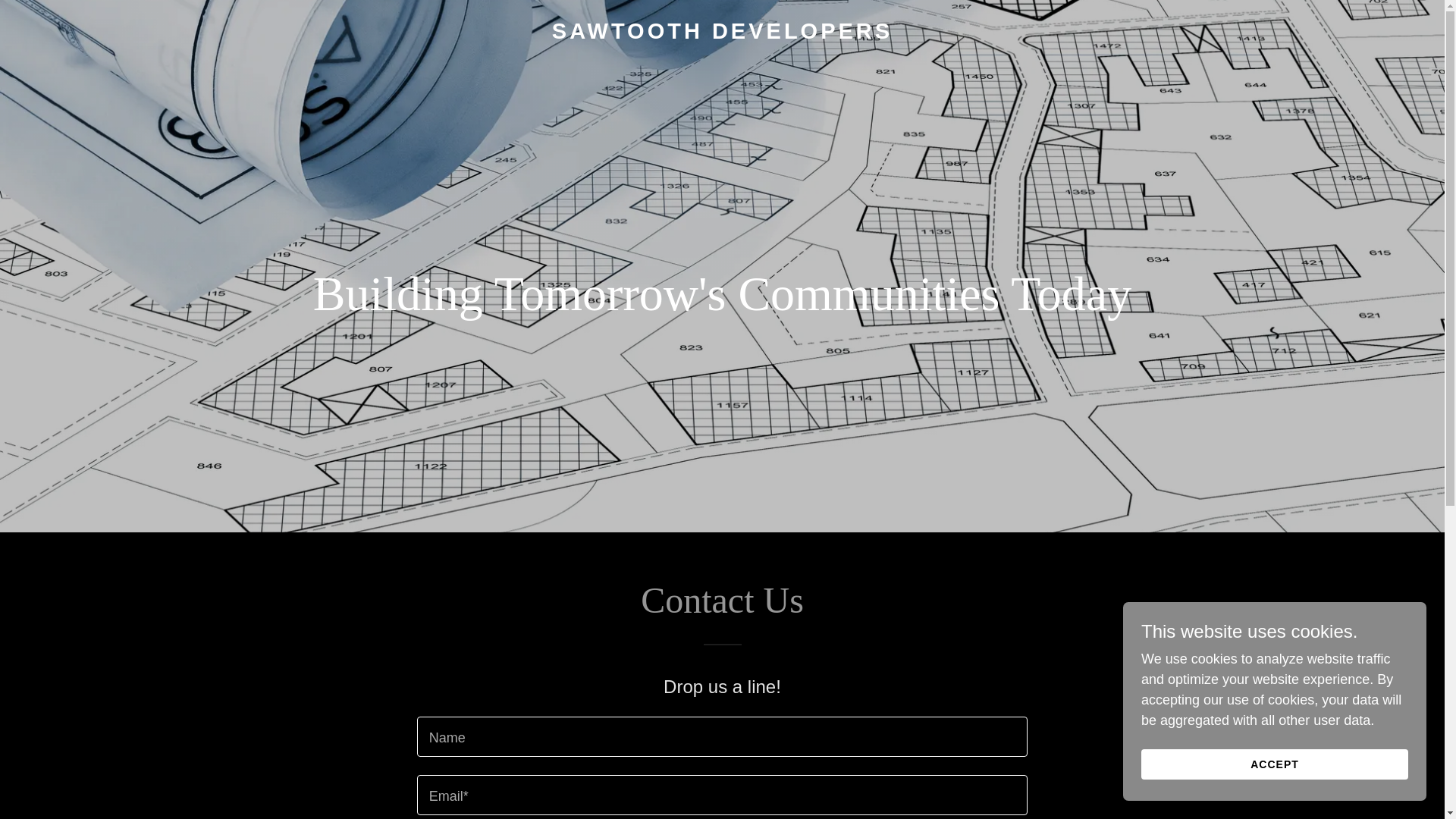website screenshot of https://sawtoothdevelopers.com/