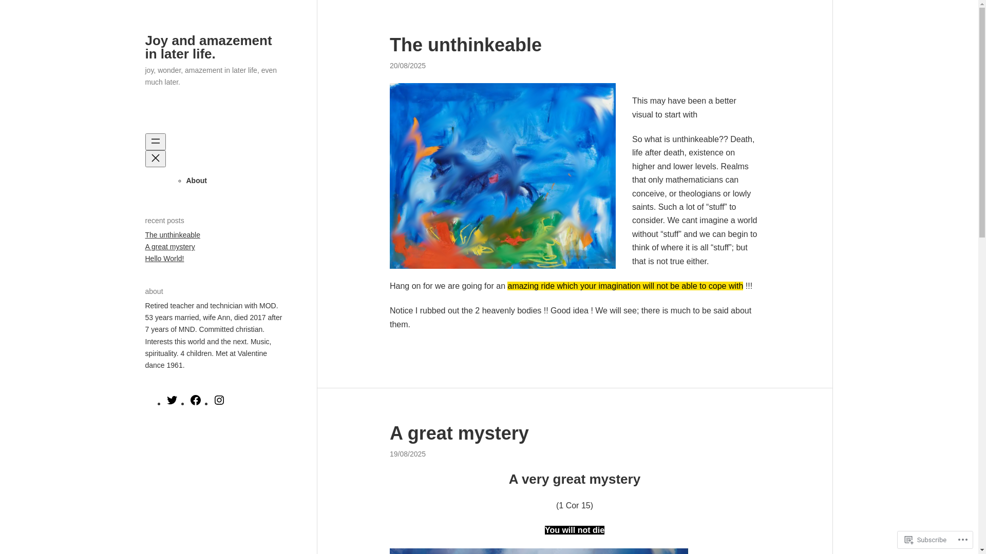website screenshot of https://later-life.blog/