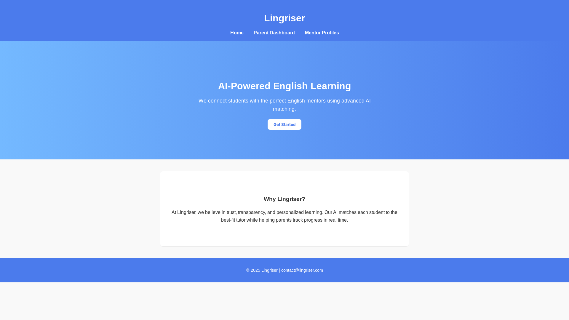 website screenshot of https://lingriser.pages.dev/