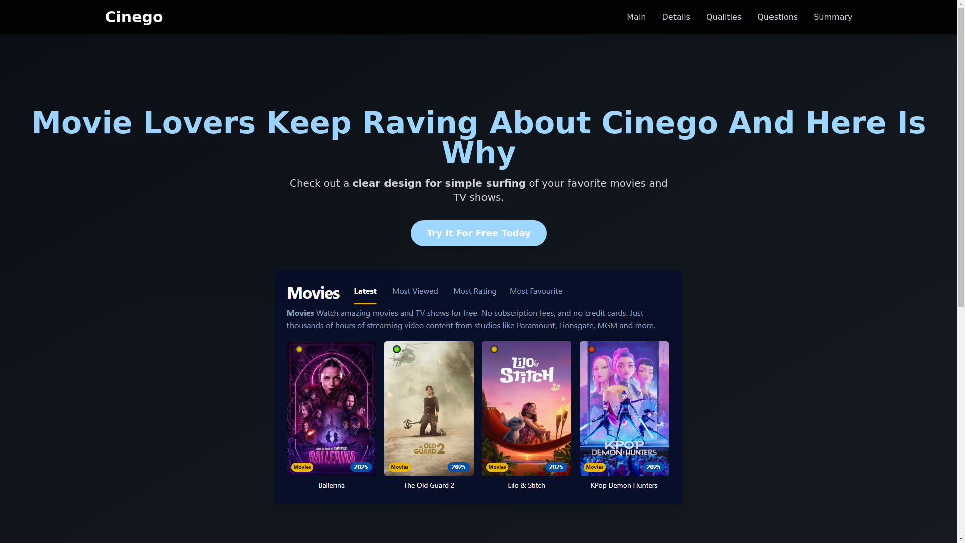 website screenshot of https://cinego-ucy9.pages.dev/