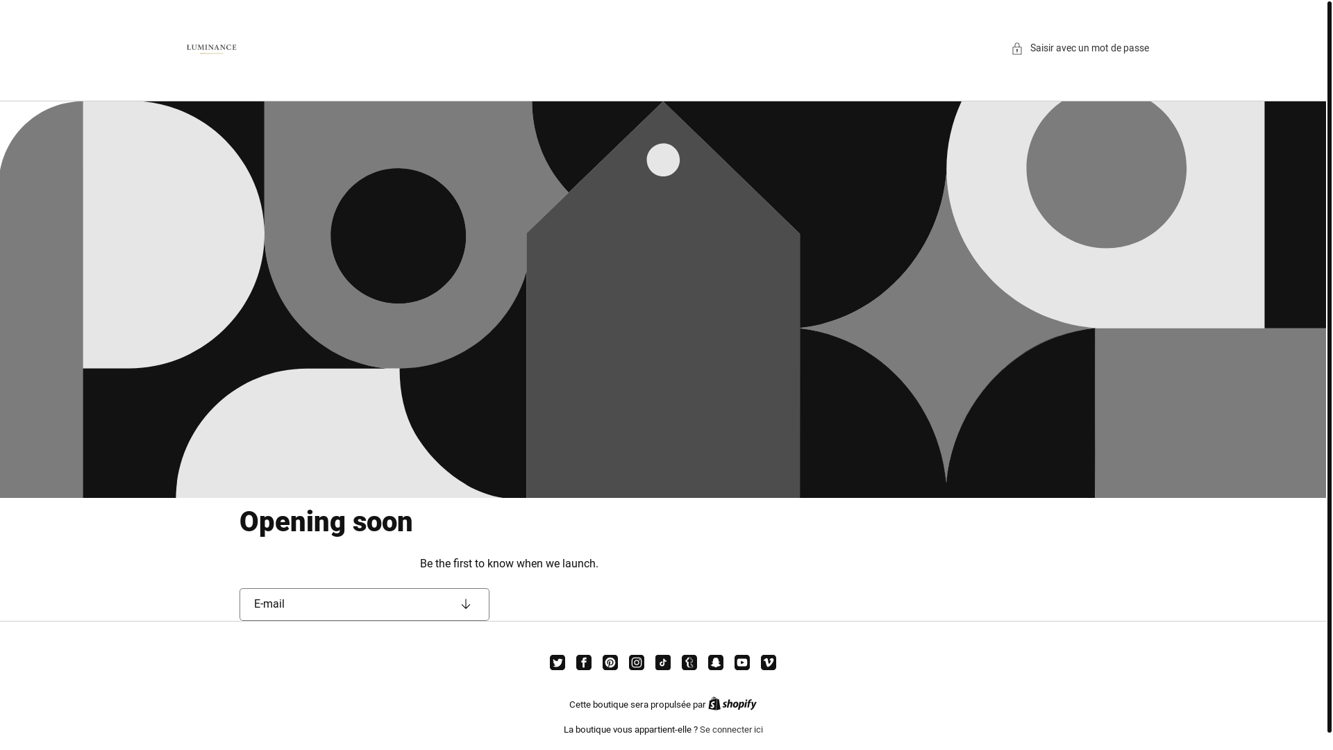 website screenshot of https://luminance-design.fr/
