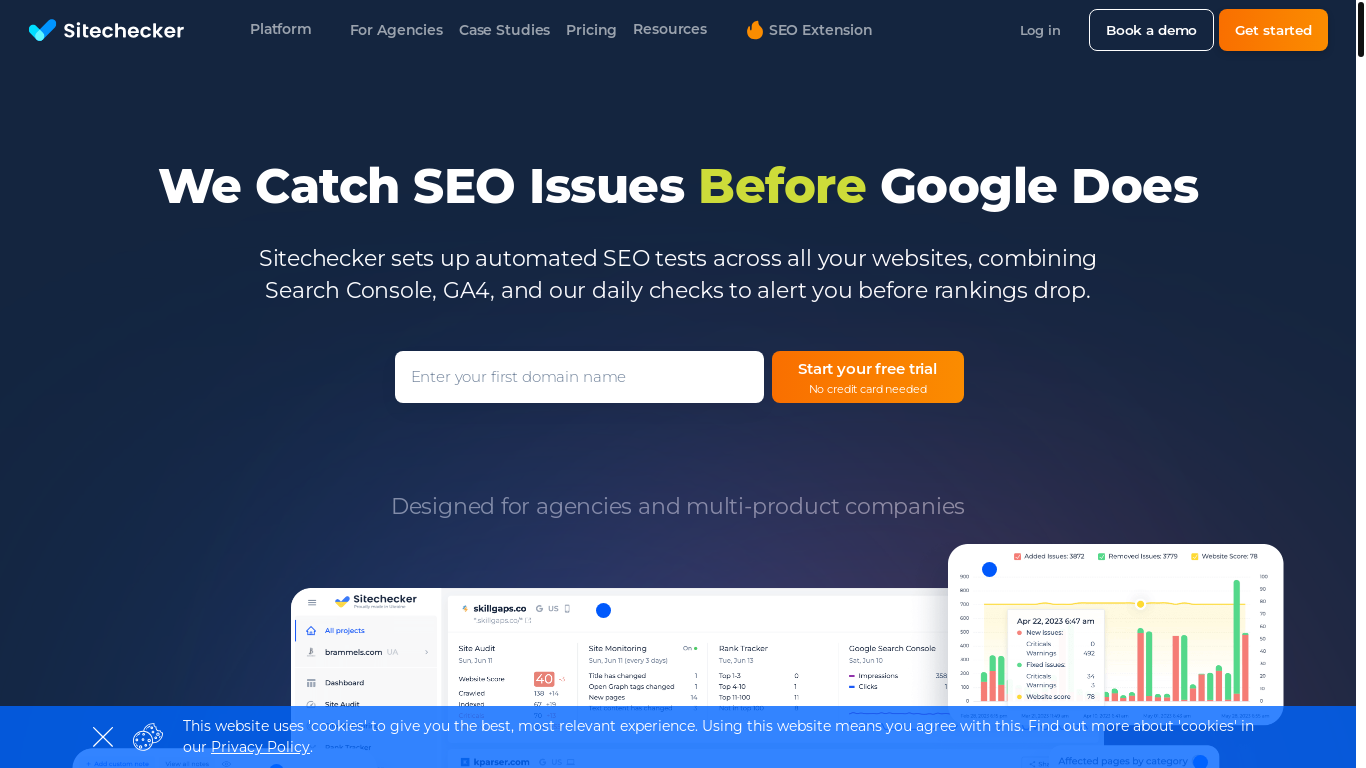 website screenshot of https://trysitecheckerapp.com/