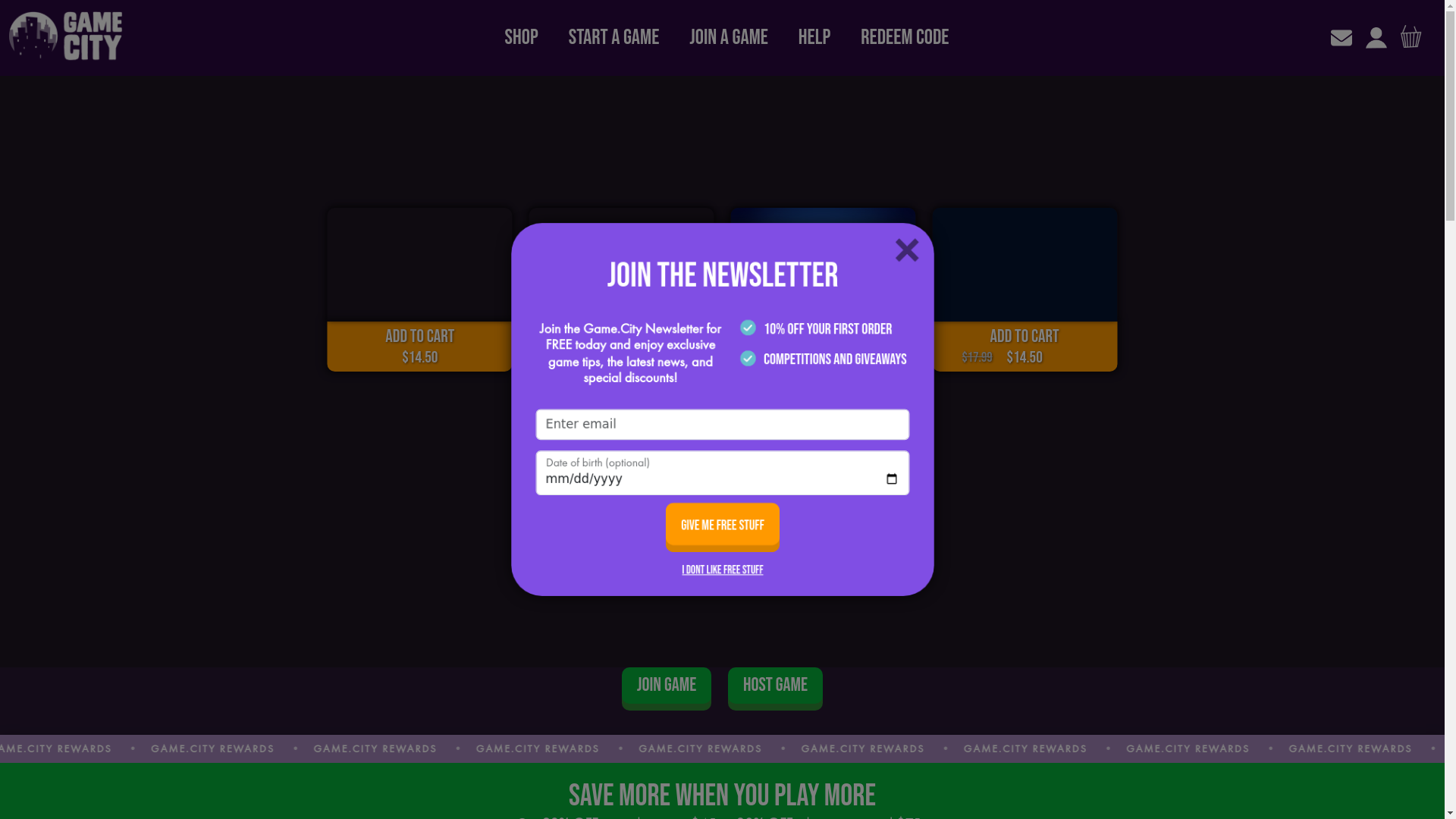 website screenshot of https://game.city/