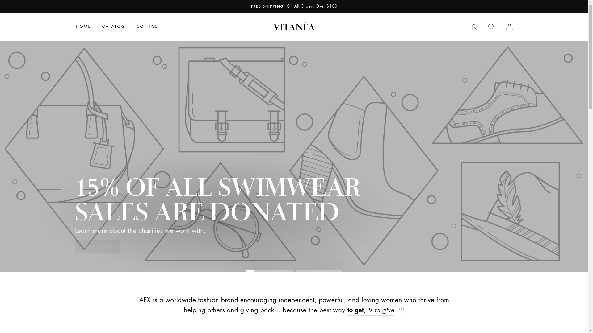 website screenshot of https://vitaneashop.com/