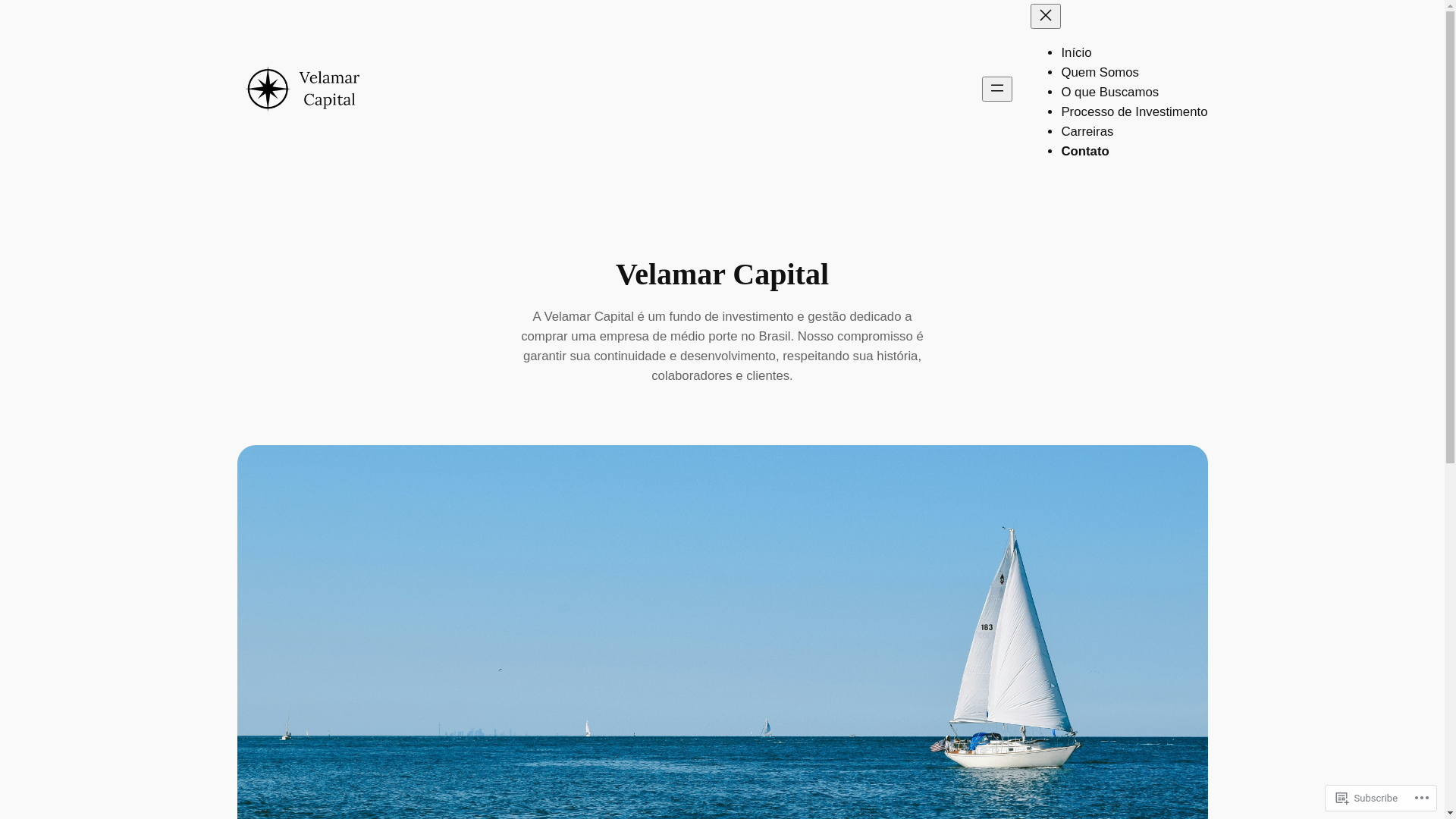 website screenshot of https://velamarcapital.com.br/