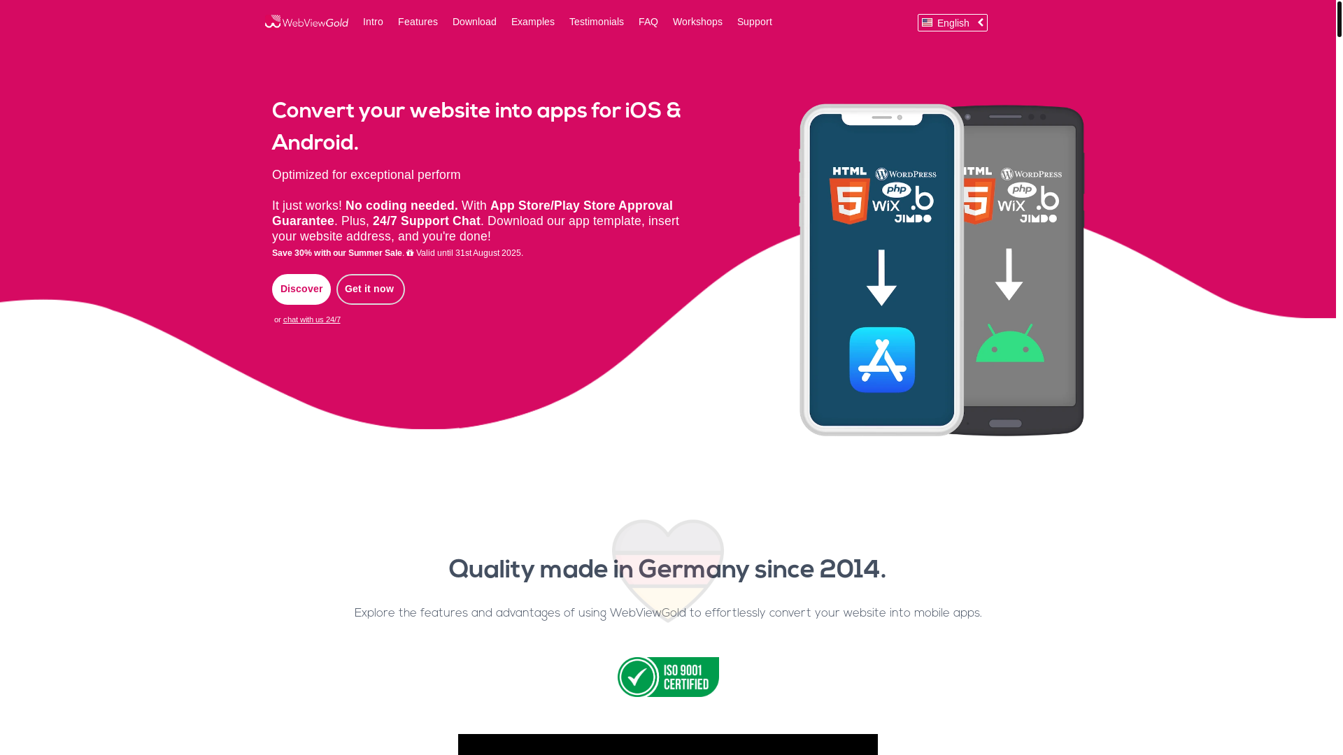 website screenshot of https://www.webviewgold.com/