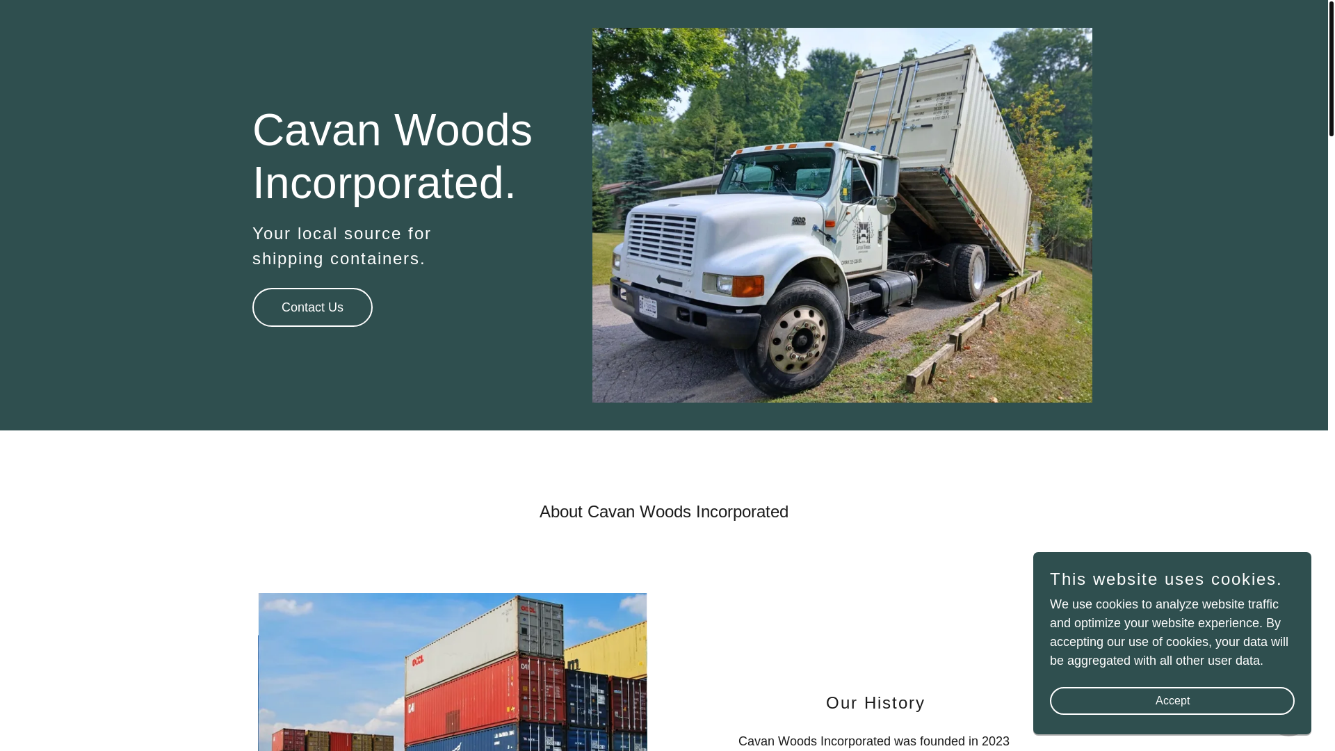 website screenshot of https://cavanwoods.ca/