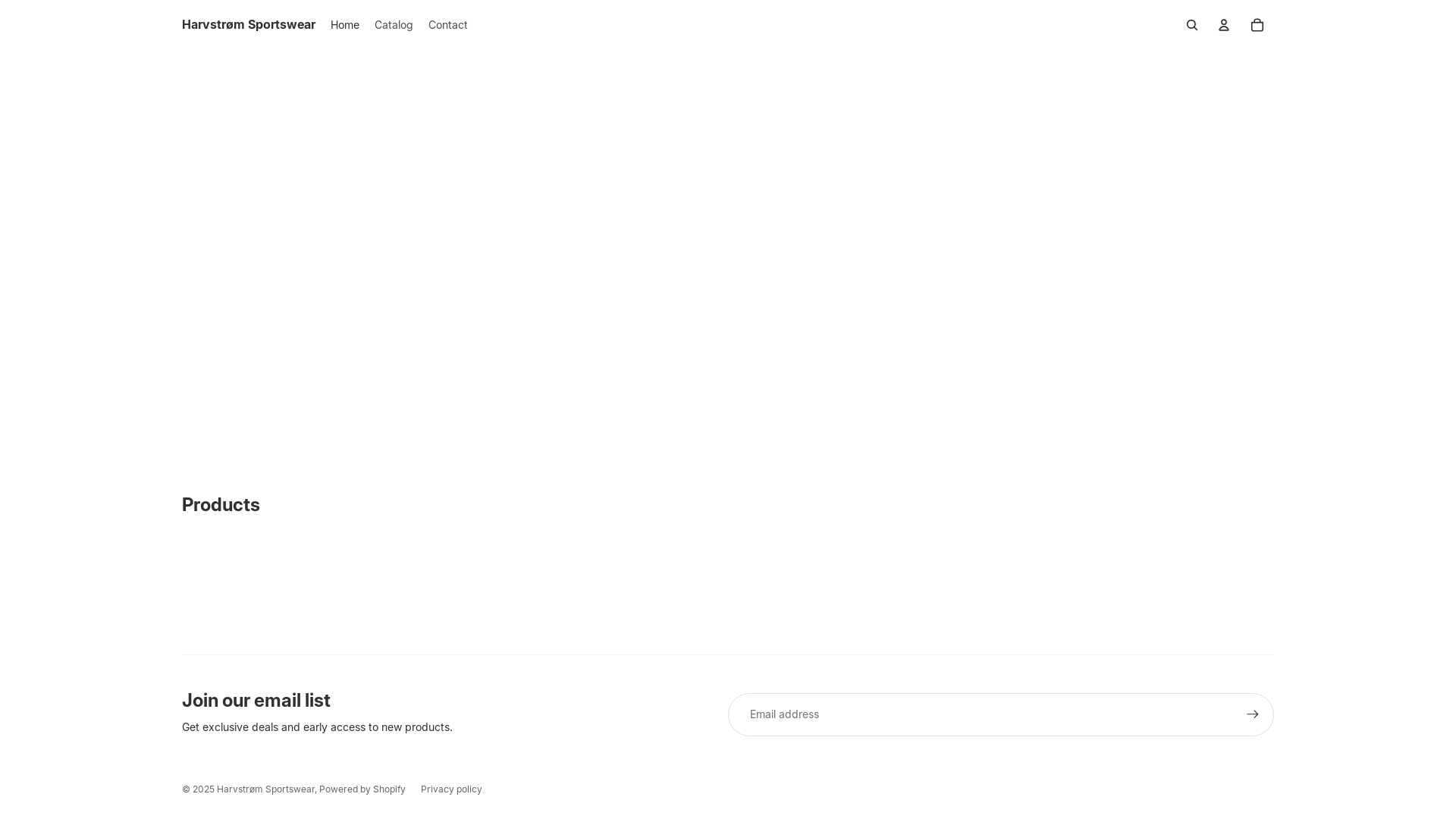 website screenshot of https://harvstrom.shop/