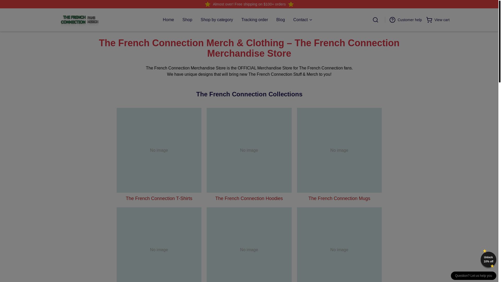 website screenshot of https://thefrenchconnection.shop/
