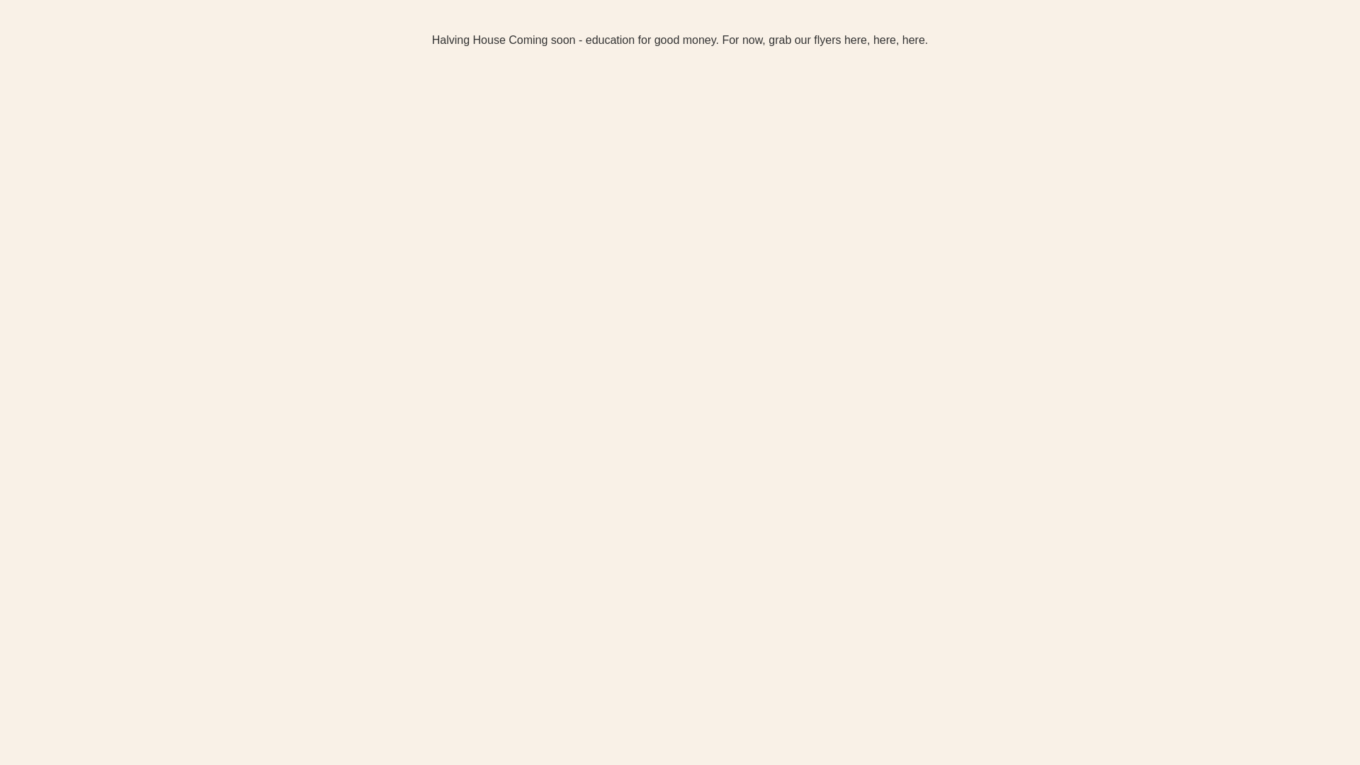 website screenshot of https://halvinghouse.org/