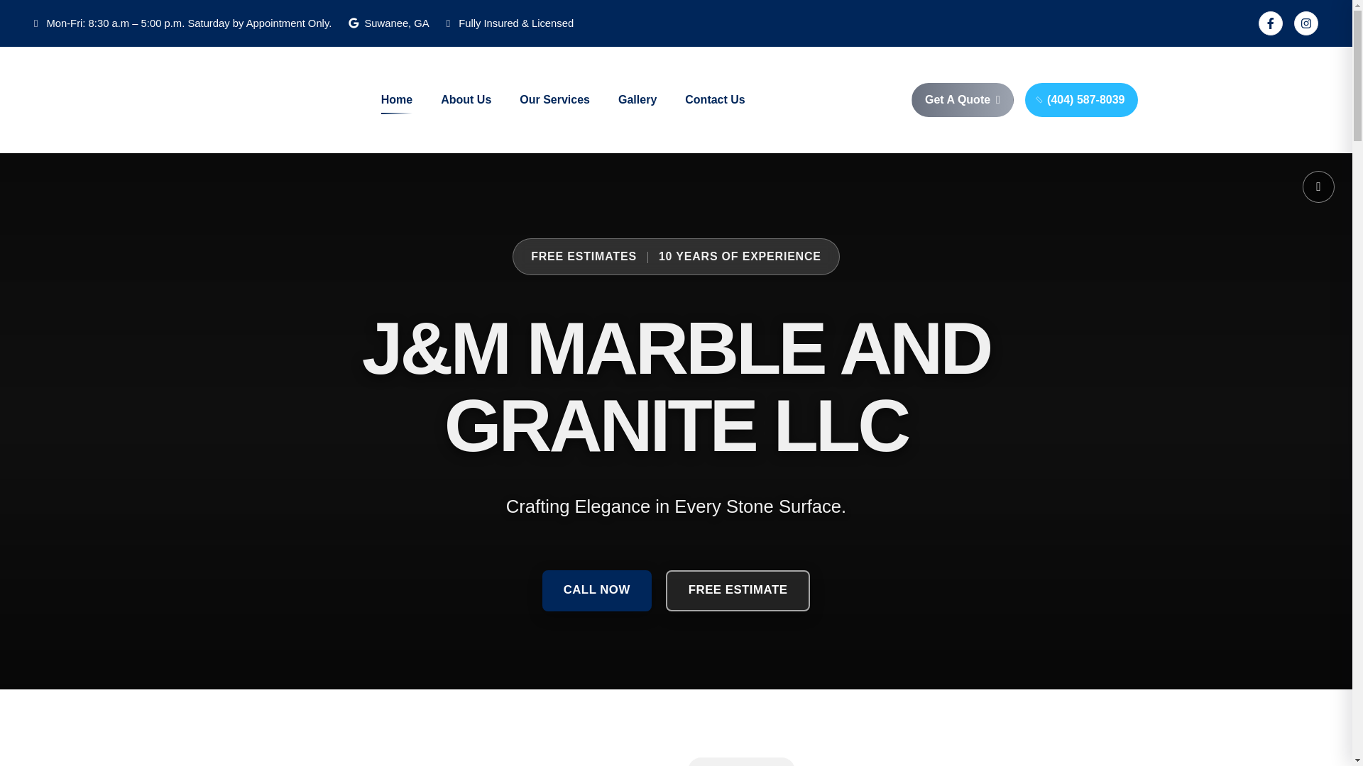 website screenshot of https://jmmarbleandgranitega.com/