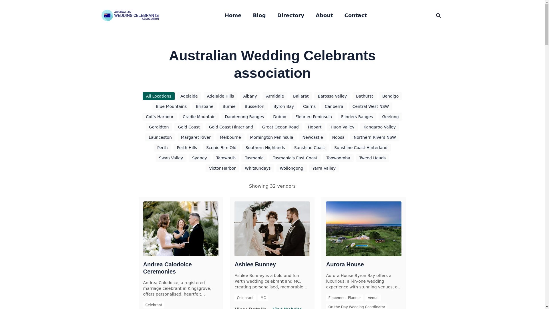 website screenshot of https://australianweddingcelebrants.pages.dev/