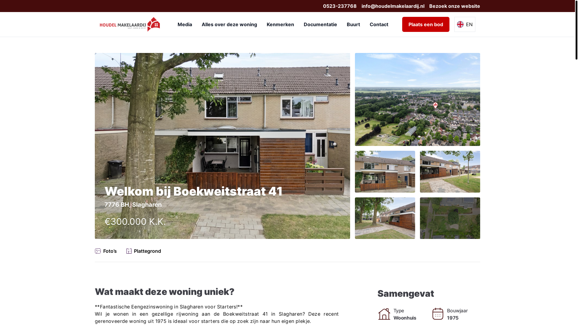 website screenshot of https://boekweitstraat41.nl/