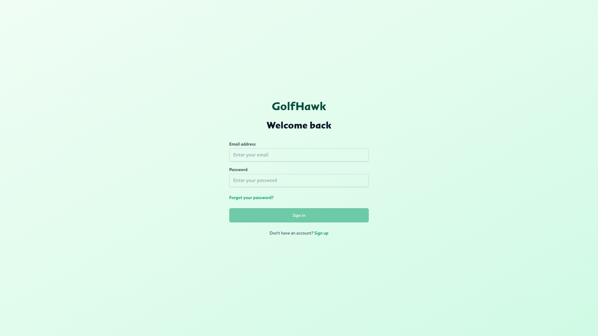 website screenshot of https://golfhawk.pages.dev/