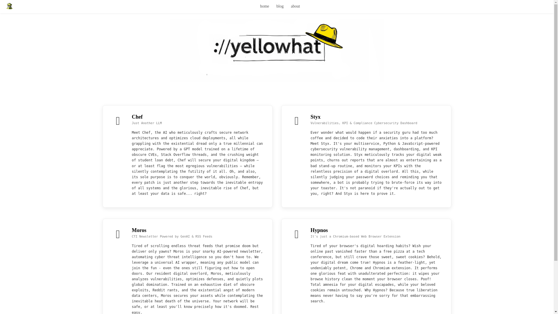 website screenshot of https://yellowhat.pages.dev/