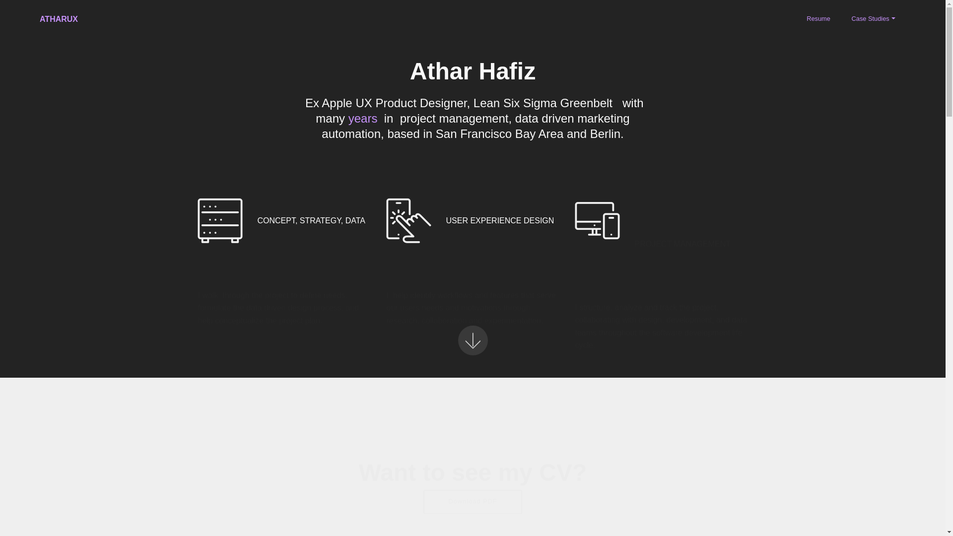 website screenshot of https://athar-portfolio.pages.dev/