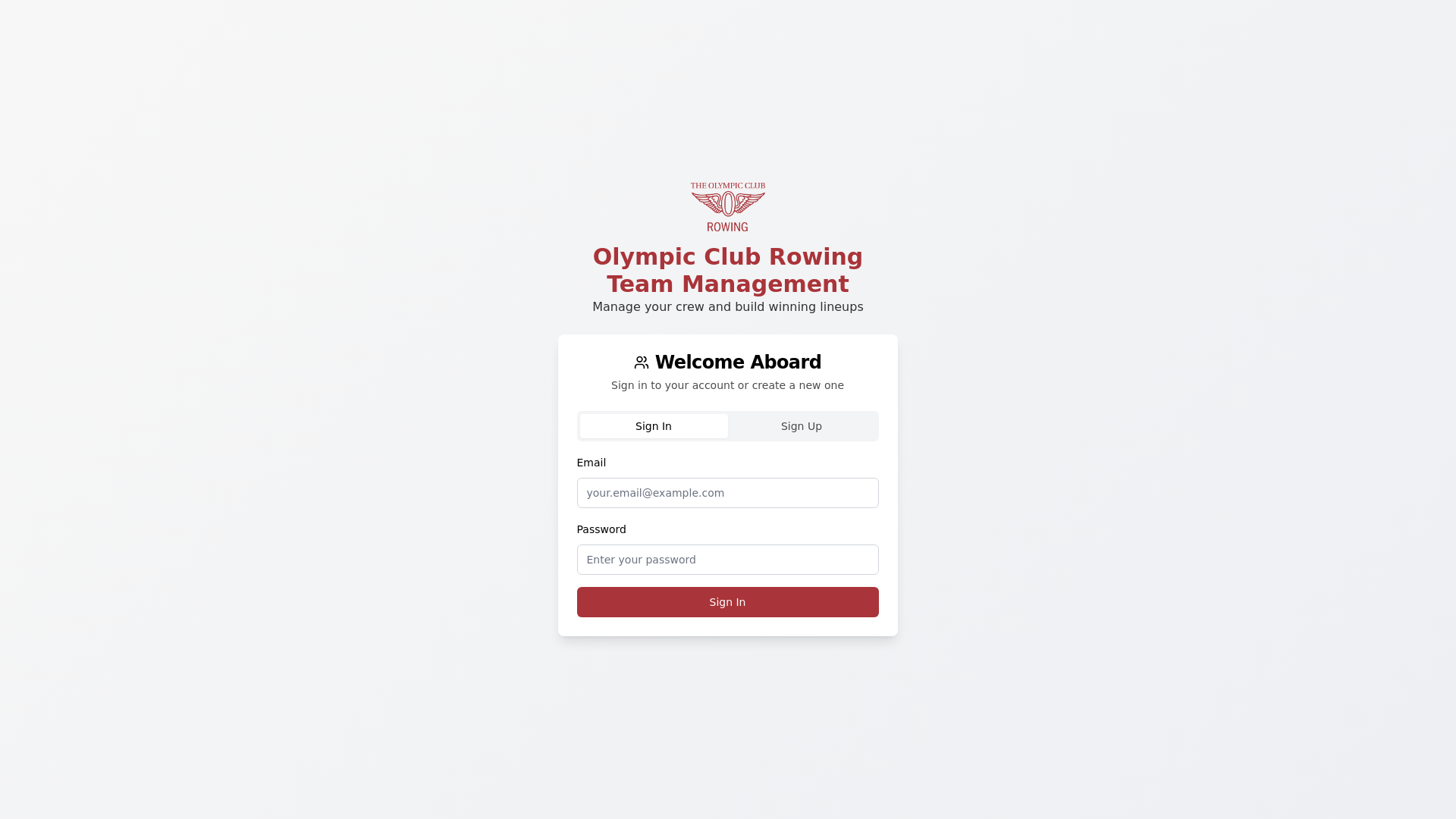 website screenshot of https://olyclubrowing.com/