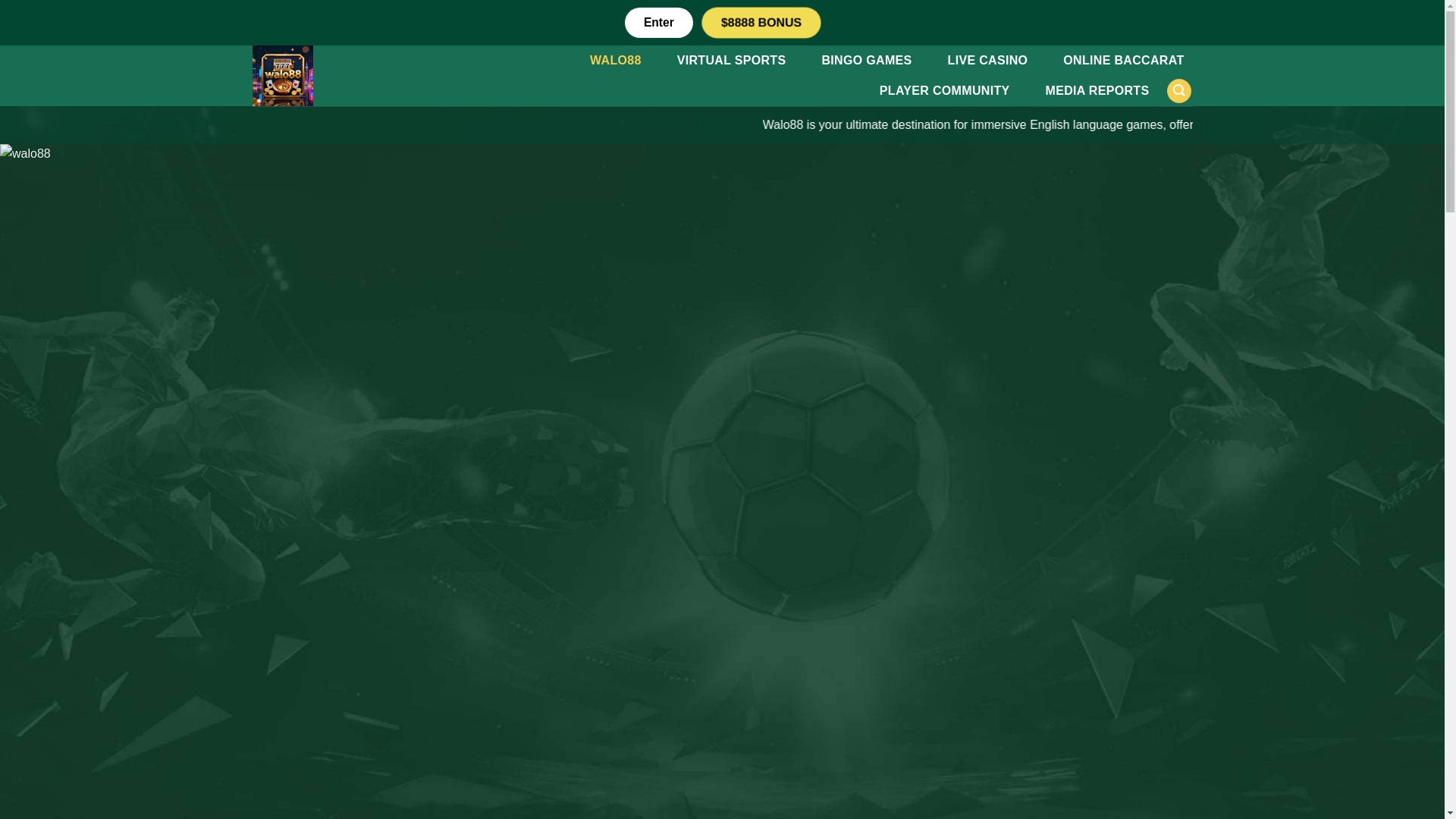 website screenshot of https://walo88live.com/