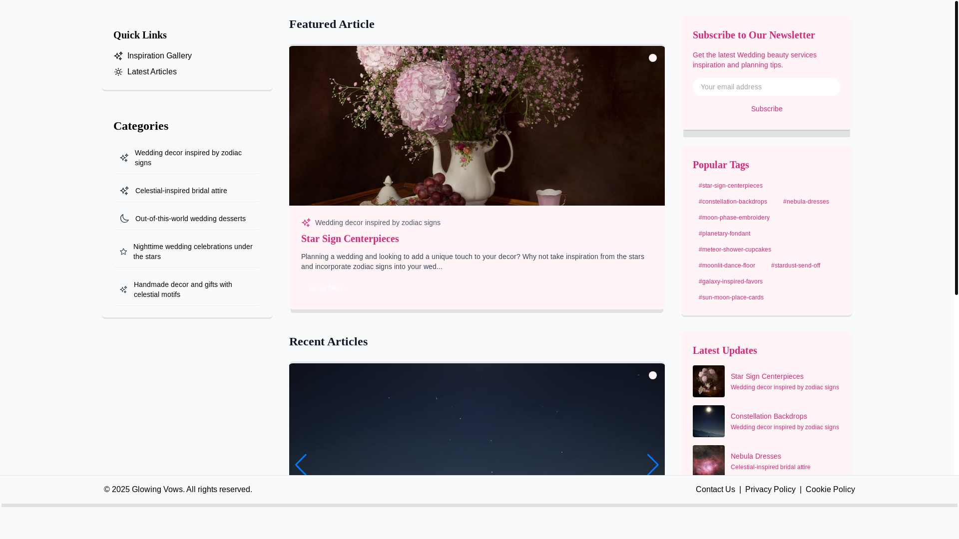 website screenshot of https://excellenceweddings.beauty/