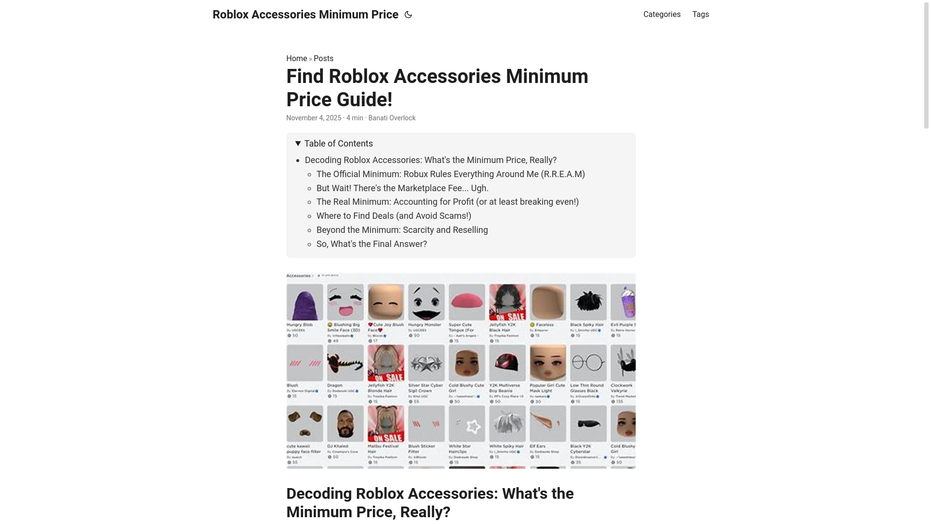website screenshot of https://roblox-accessories-minimum-price.pages.dev/