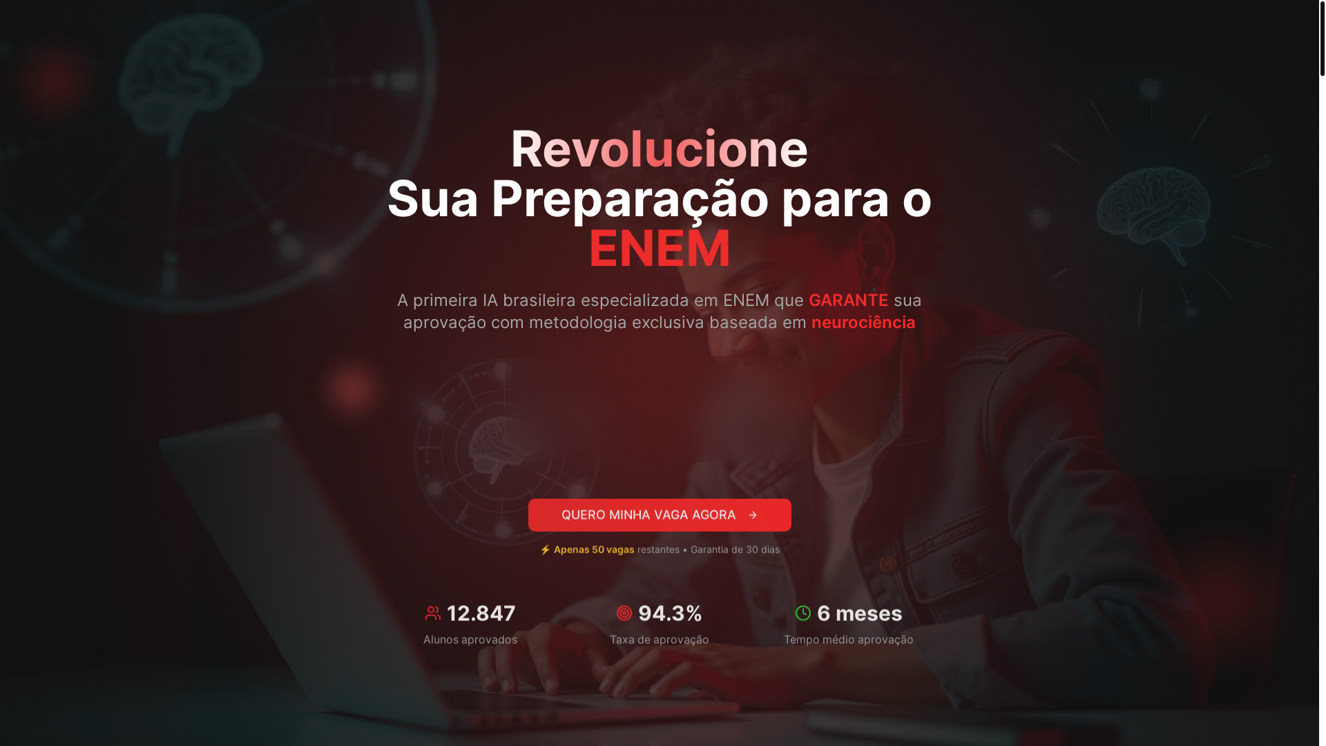 website screenshot of https://iaredacaoenem.online/