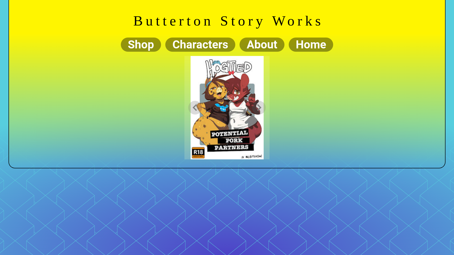 website screenshot of https://butterton.art/