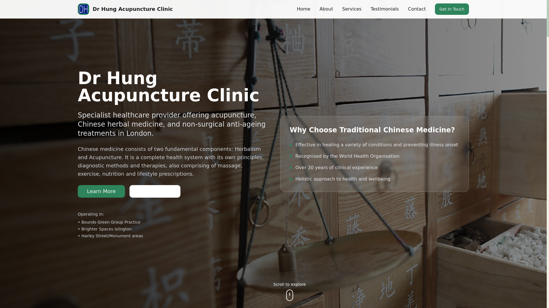 website screenshot of https://drhung-oneclick.pages.dev/