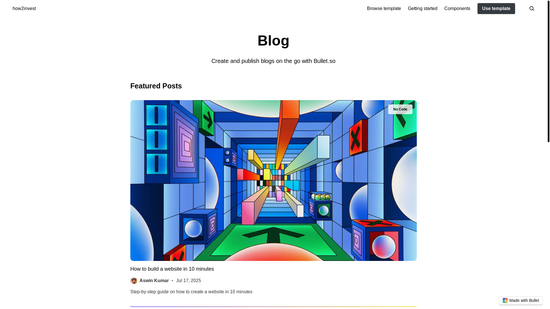 website screenshot of https://how2invest-bullet.pages.dev/