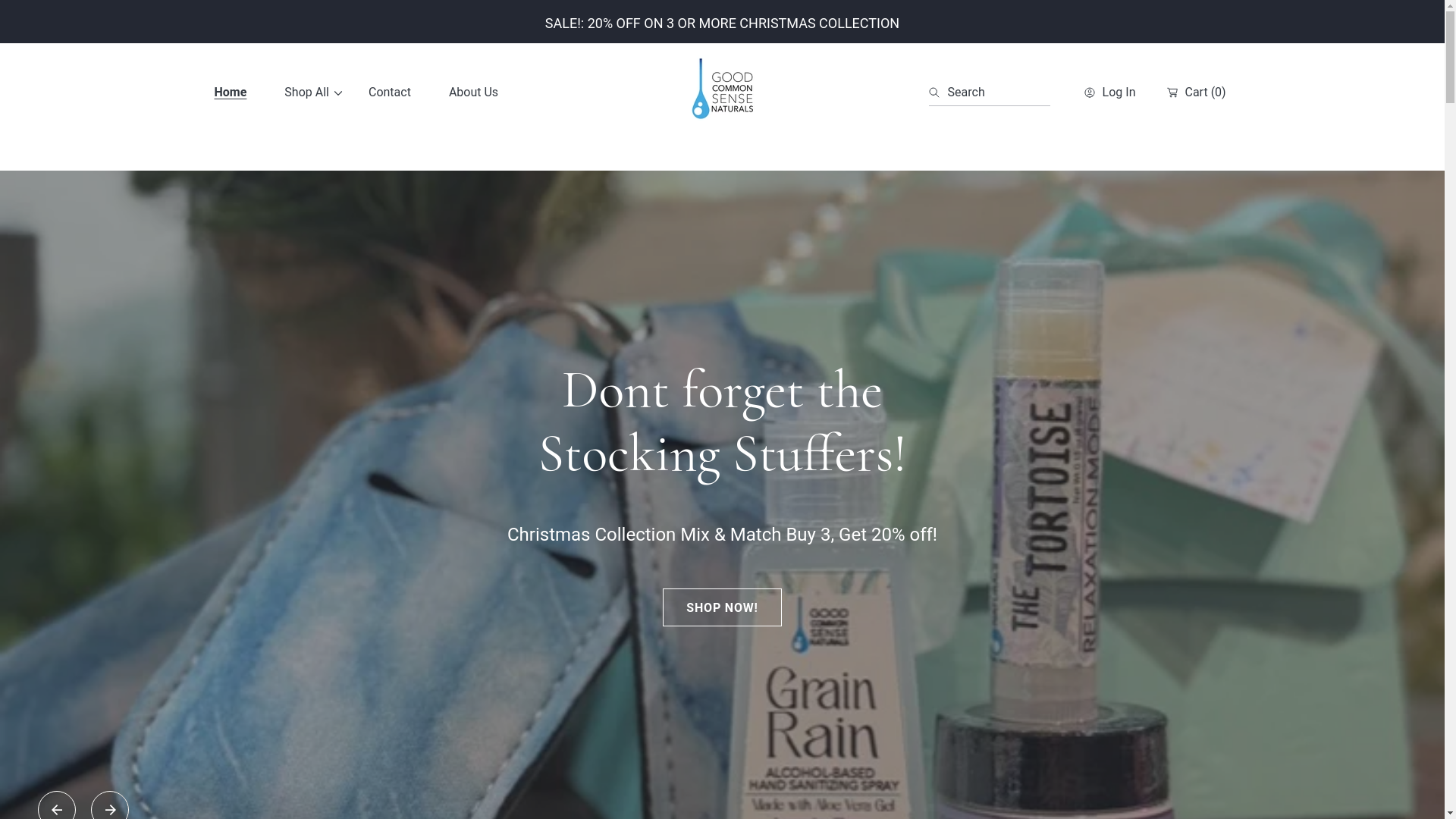 website screenshot of https://goodcommonsense.com/
