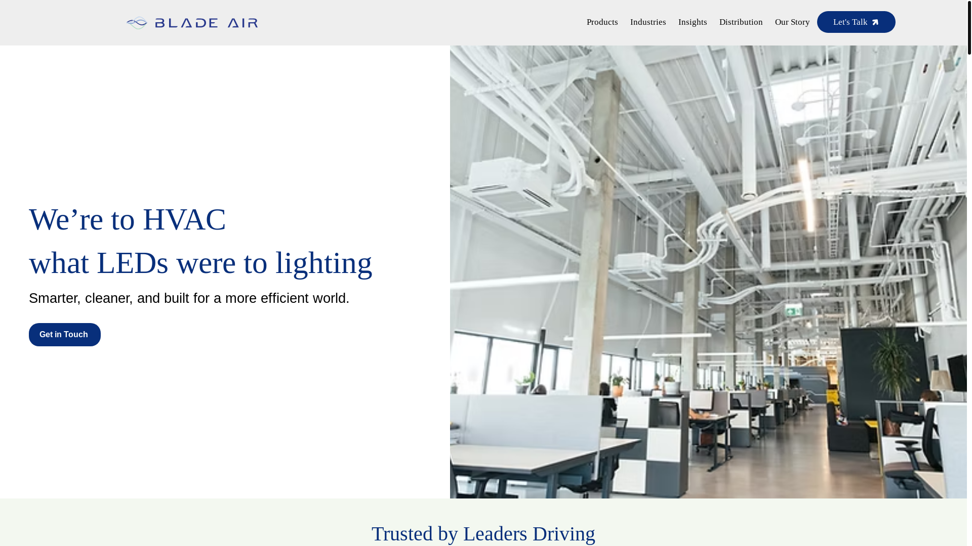 website screenshot of https://gobladeairmail.com/