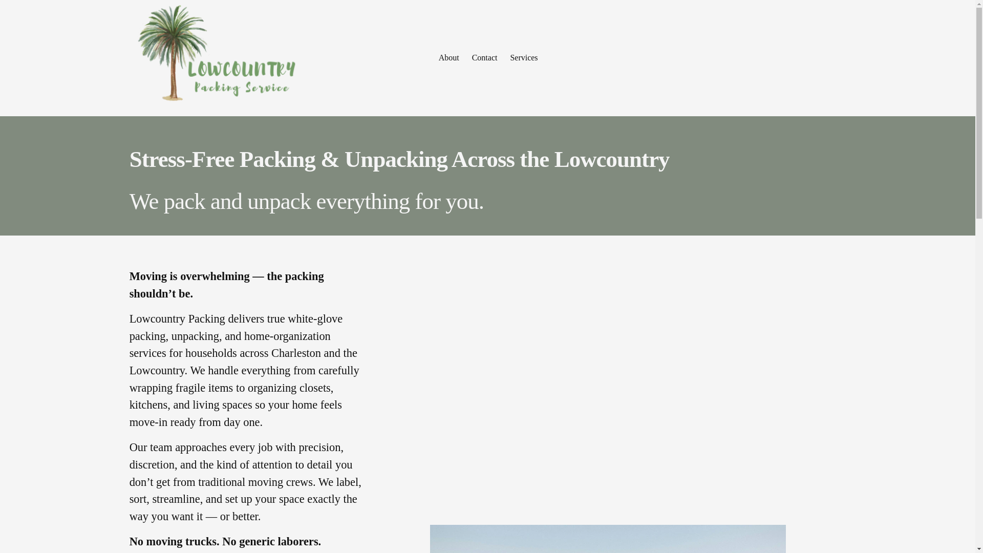 website screenshot of https://lowcountrypacking.com/