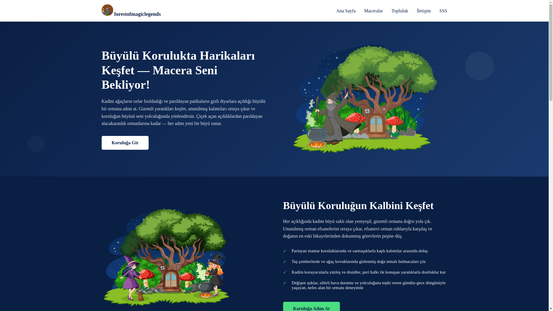 website screenshot of https://forestofmagiclegends.com/