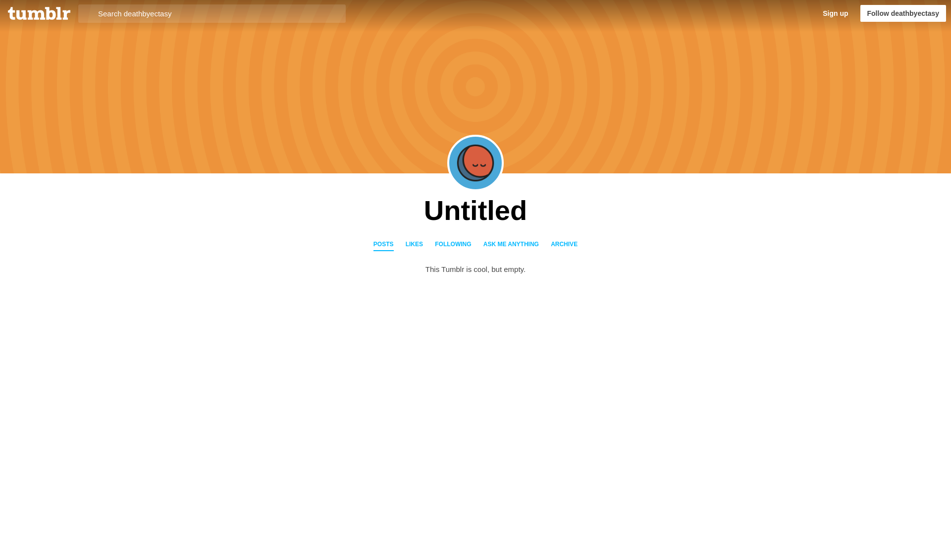website screenshot of https://deathbyectasy.com/
