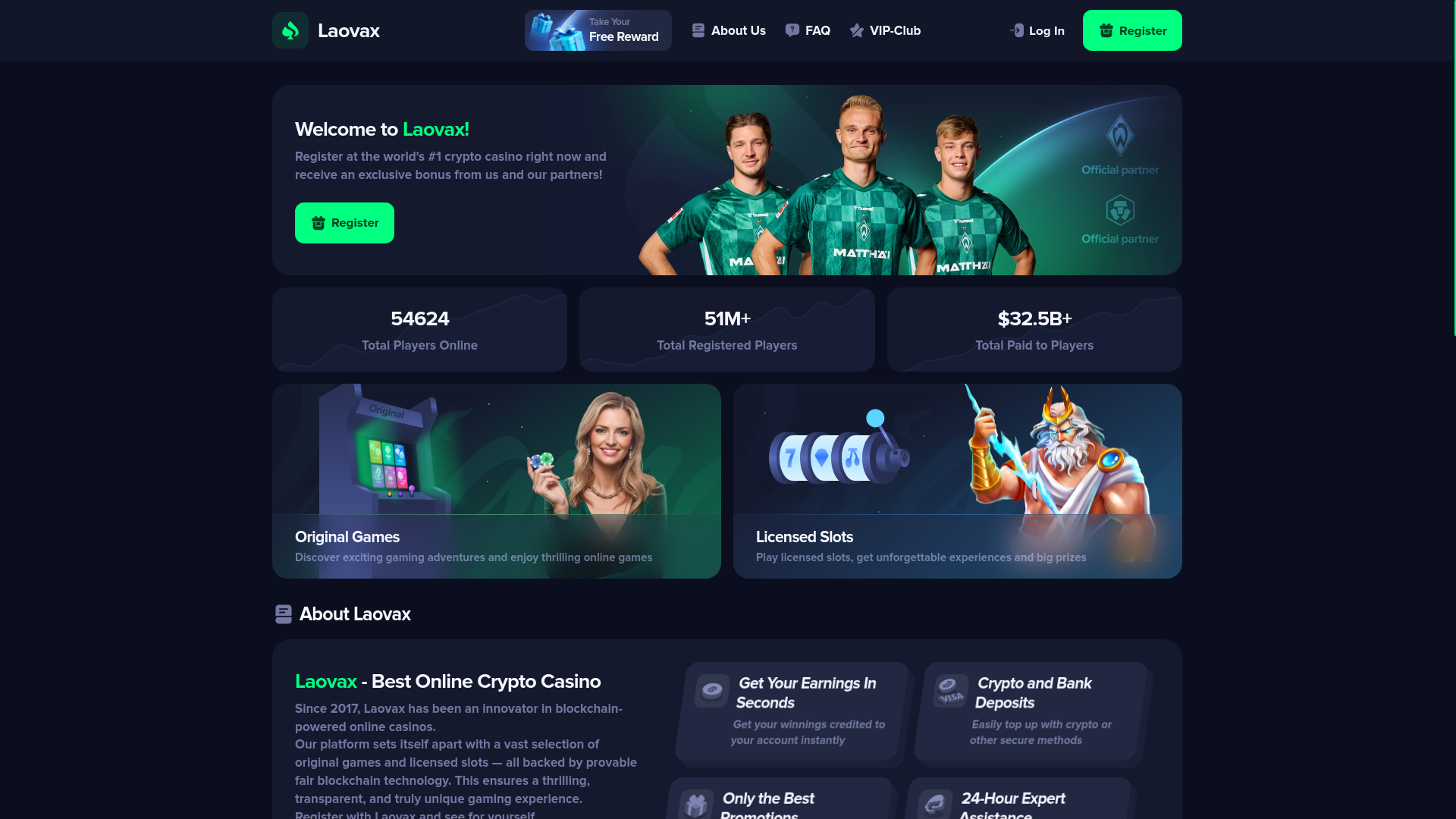 website screenshot of https://laovax.com/