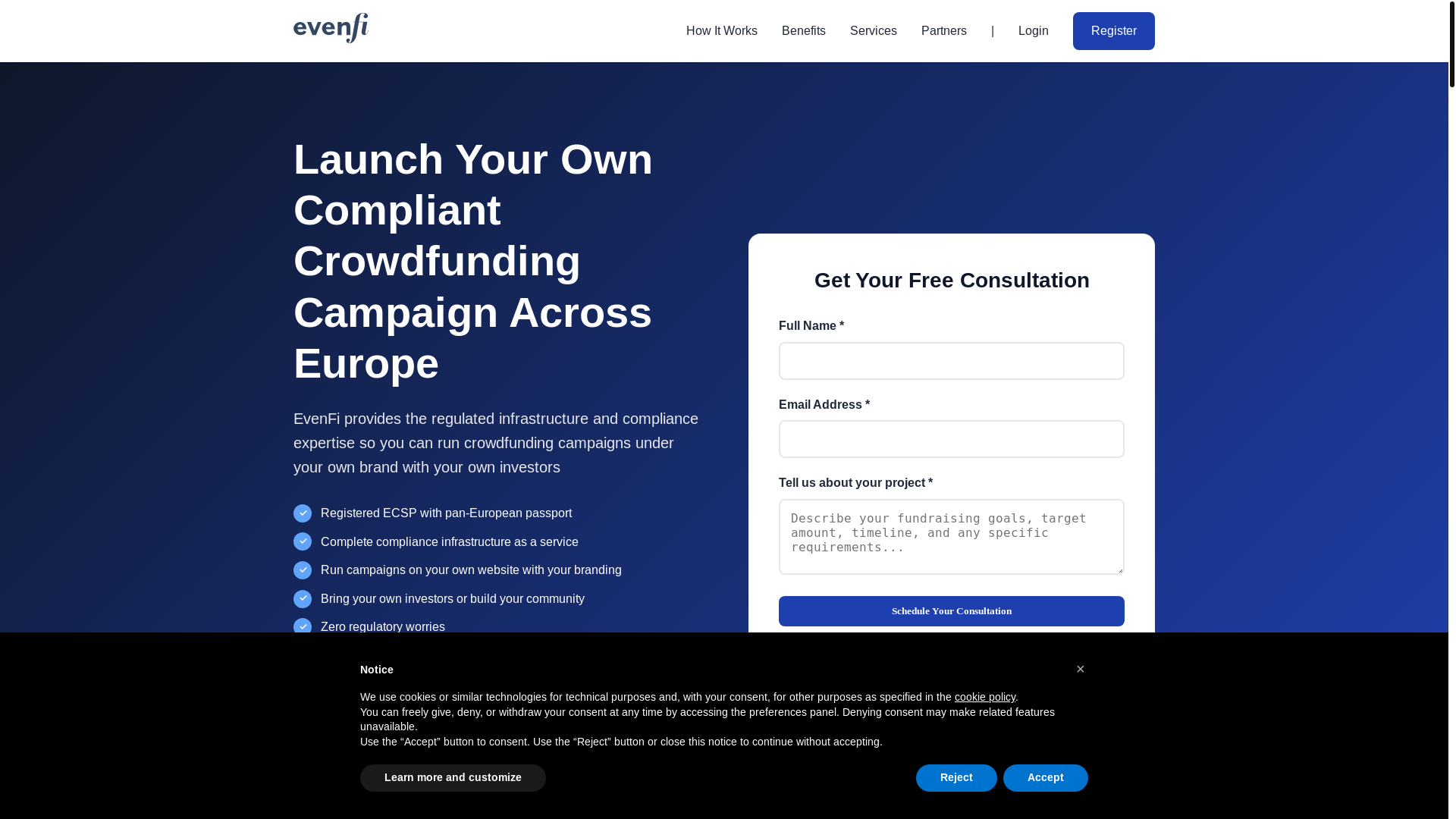 website screenshot of https://scaleevenfi.com/