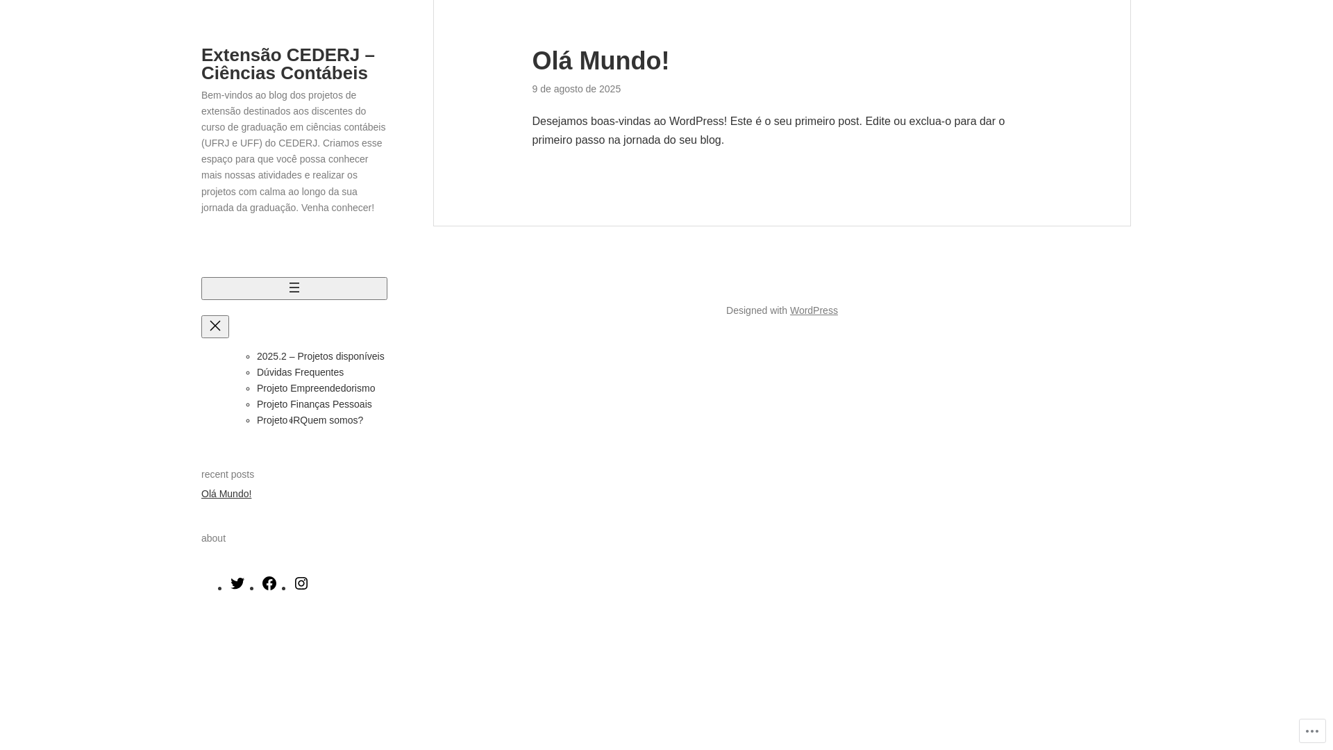 website screenshot of https://extensaocederjcontabeis.blog/