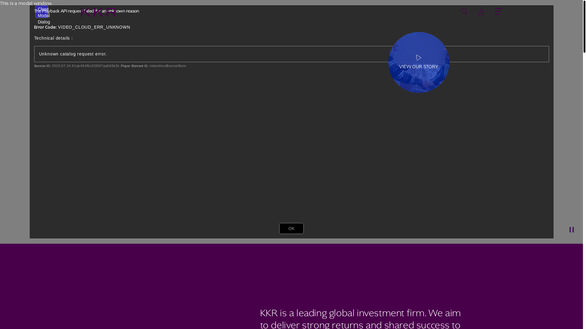 website screenshot of https://kkr.com/