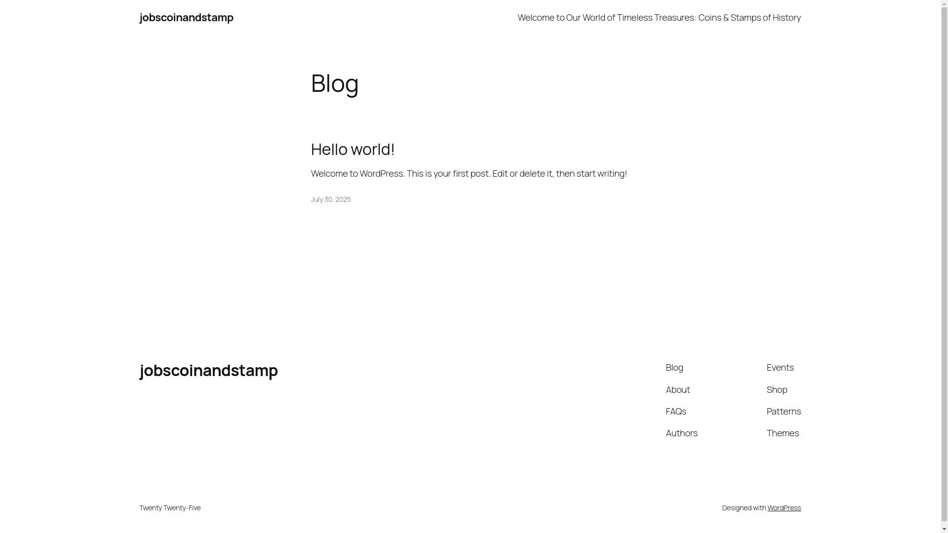 website screenshot of https://stampsandcoinsv2.pages.dev/