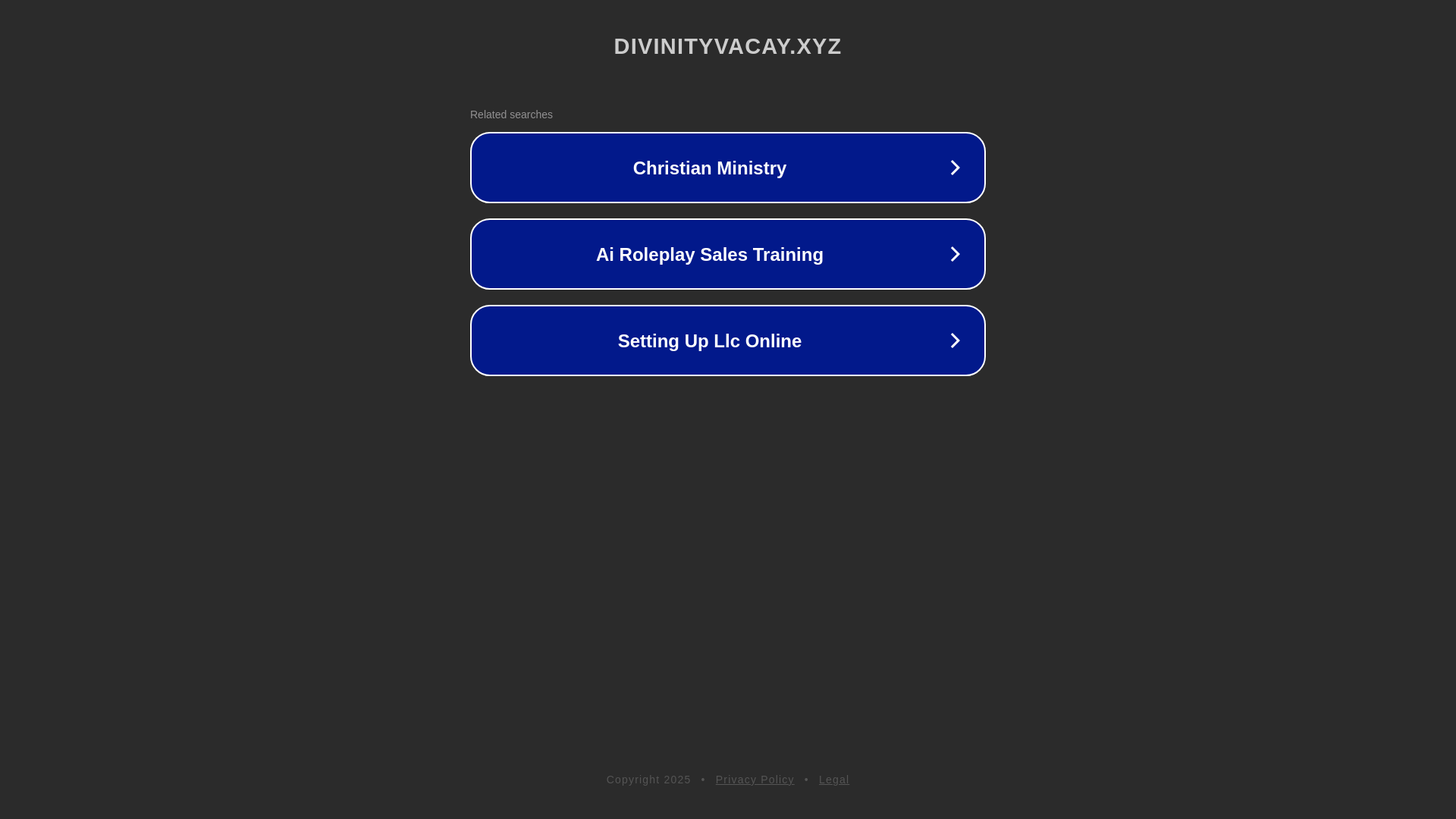 website screenshot of https://divinityvacay.xyz/