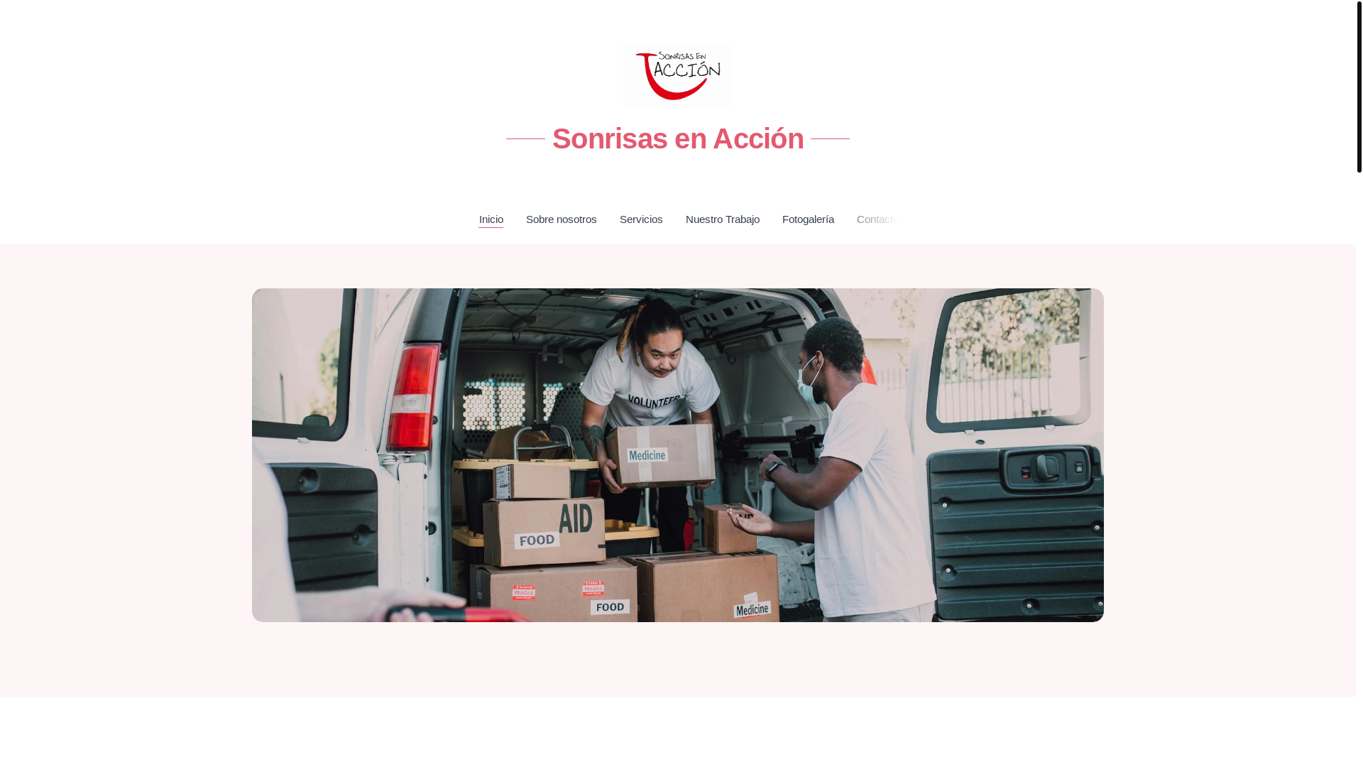 website screenshot of https://sonrisasenaccion.org/