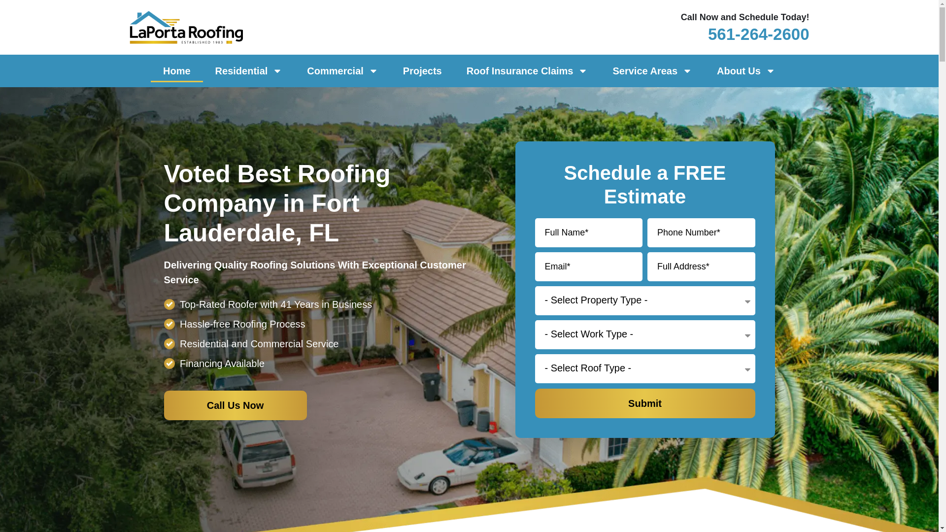 website screenshot of https://getlaportaroofservices.com/