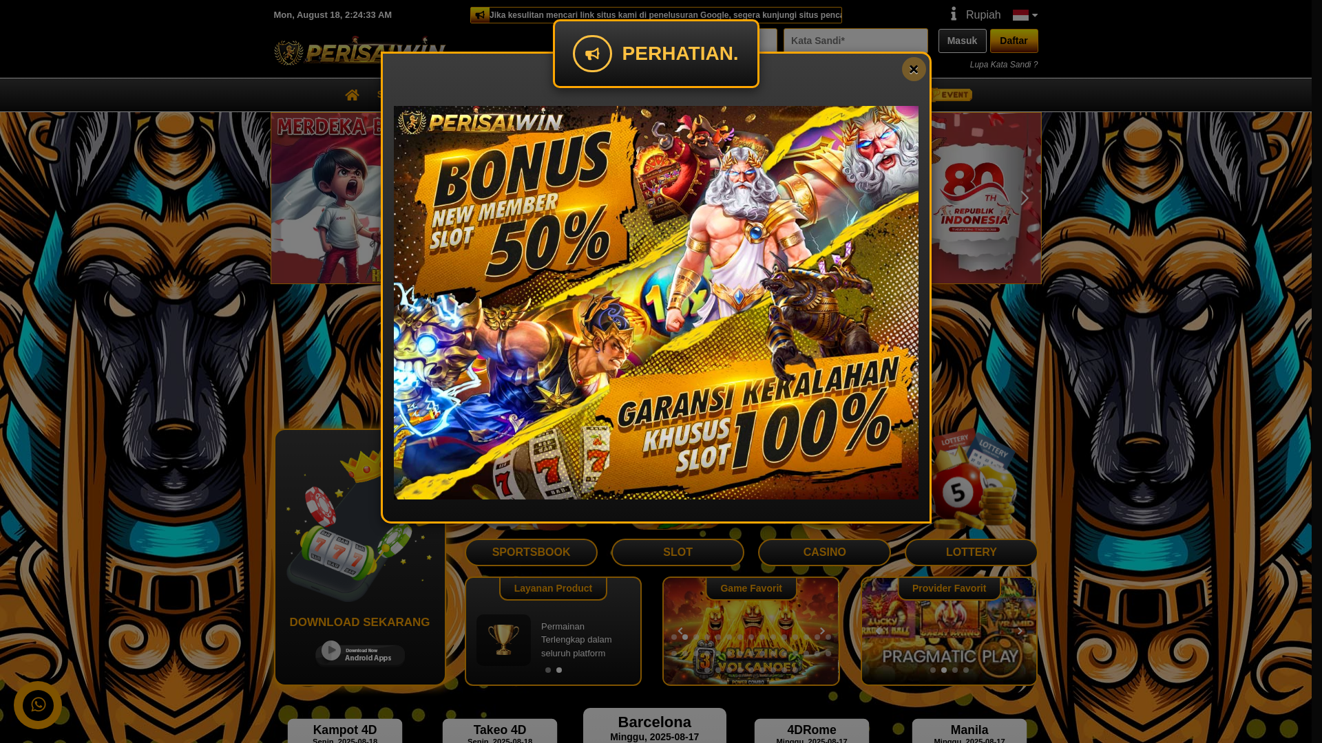website screenshot of https://p3risaiwnku01.space/