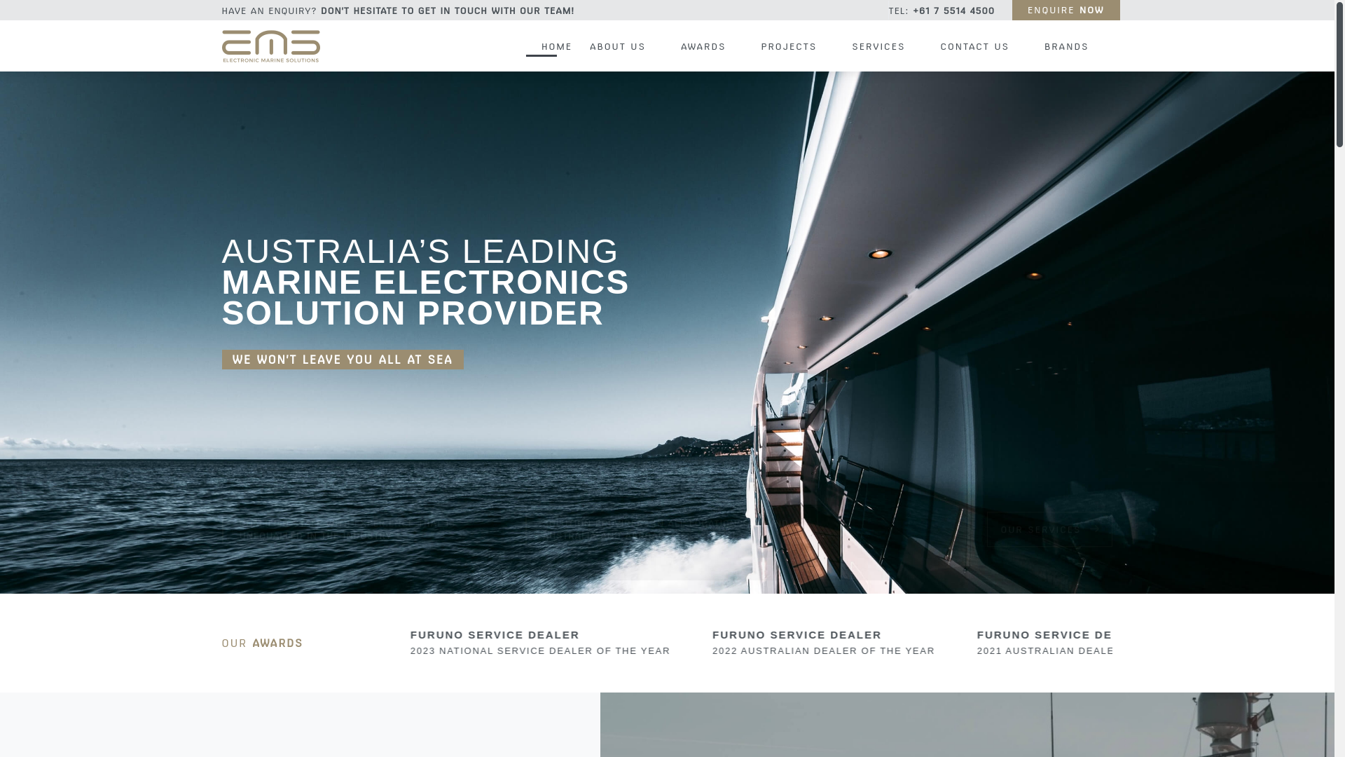 website screenshot of https://electronicmarine.online/