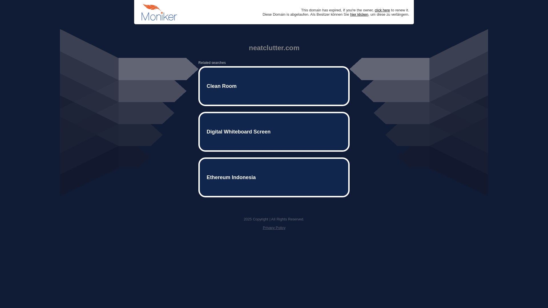 website screenshot of https://neatclutter.com/
